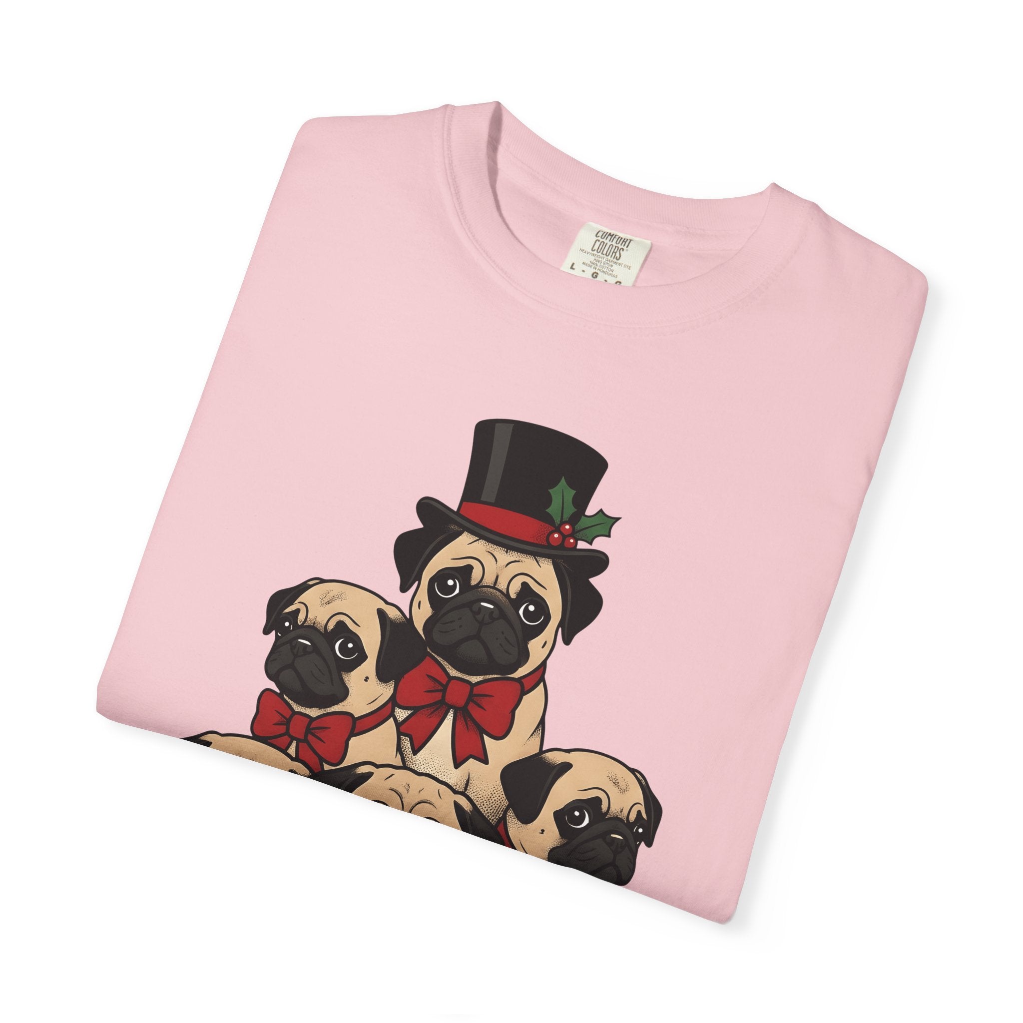Pug Dogs Shirt Dog Seasonal Gift Women Animated Tee Pug T-Shirt Dog Fan Cartoon Tshirt Holiday Graphic Old School Fancy Hat Tshirt