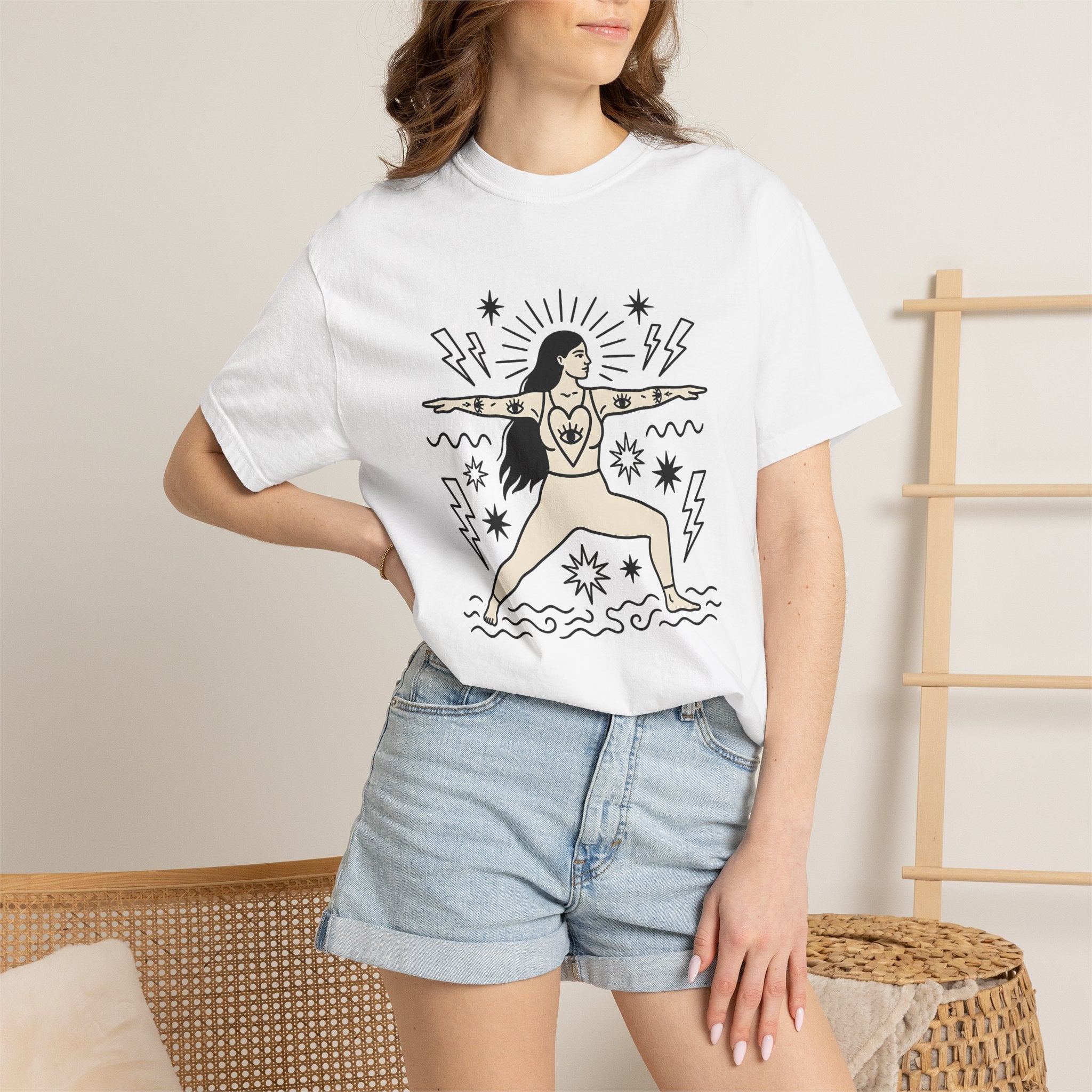 Meditation Pose Shirt Yoga Health Gift Women Modern Design Tee Zen T-Shirt Yoga Enthusiast Minimalist Tshirt Wellness Graphic Simple
