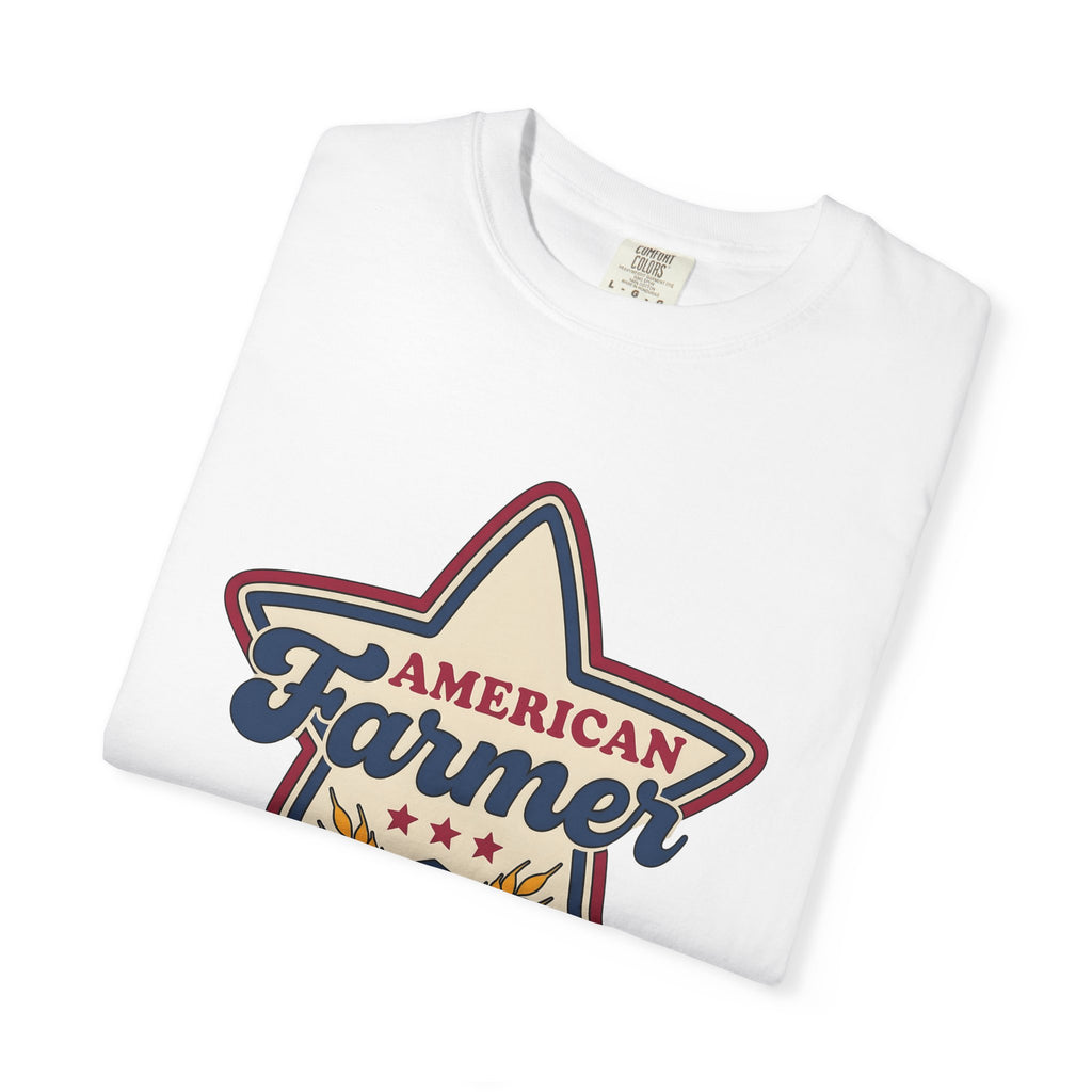 Star Graphic Shirt America Farming Gift Women Vintage Tee Star T-Shirt Patriot Fan Distressed Tshirt Agriculture Graphic Retro Wheat Tshirt