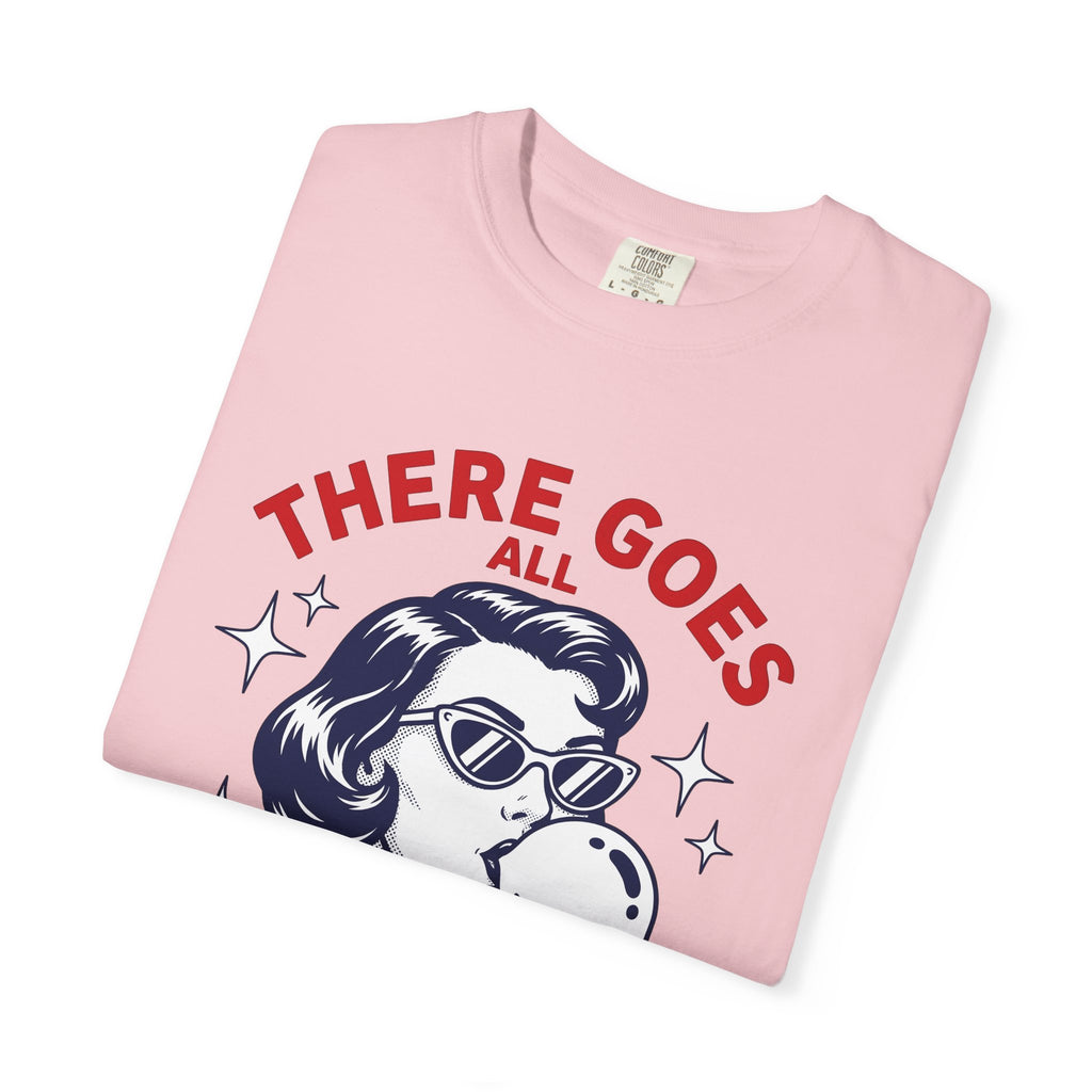 Retro Woman Bubblegum Shirt Funny Sarcasm Gift Women Pop Art Tee Retro Girl T-Shirt Humor Fan Comic Tshirt Sarcastic Graphic Vintage Stars