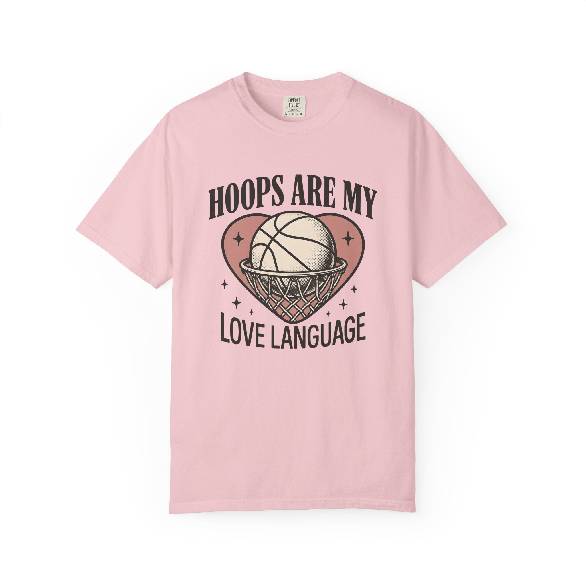 Basketball Net Shirt Sports Ball Game Gift Women Retro Tee Hoop T-Shirt Athlete Fan Basketball Graphic Hand Drawn Heart Shape Tshirt