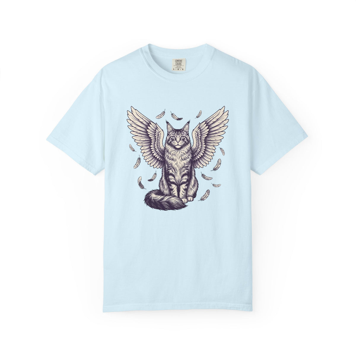 Guardian Cat Shirt Cat Magical Gift Women Cartoon Tee Kitty T-Shirt Feline Fan Comic Tshirt Mystical Graphic Distressed Quills Tshirt