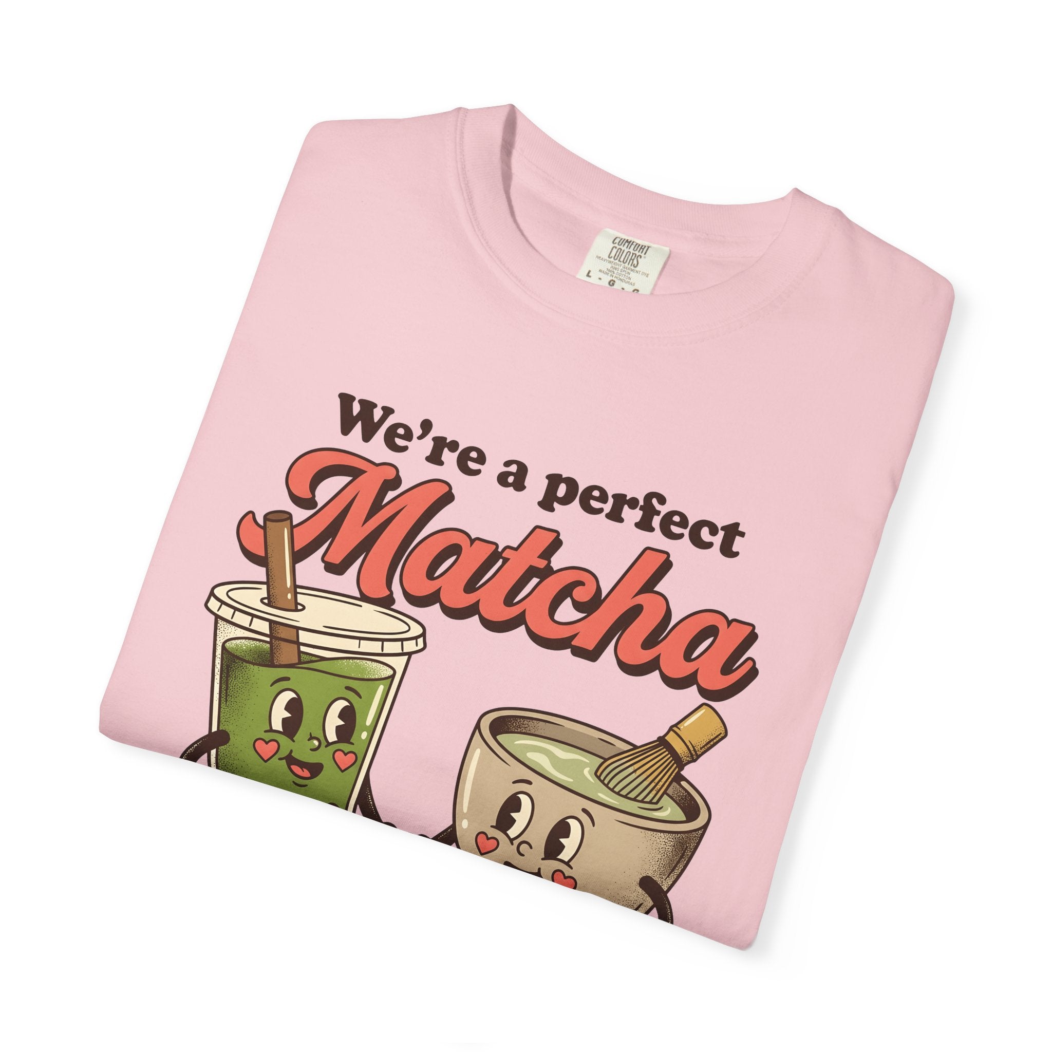 Matcha Tea Characters Shirt St. Valentine's Day Couple Gift Women Cartoon Tee Green Tea T-Shirt Valentine Fan Comic Tshirt Partnership