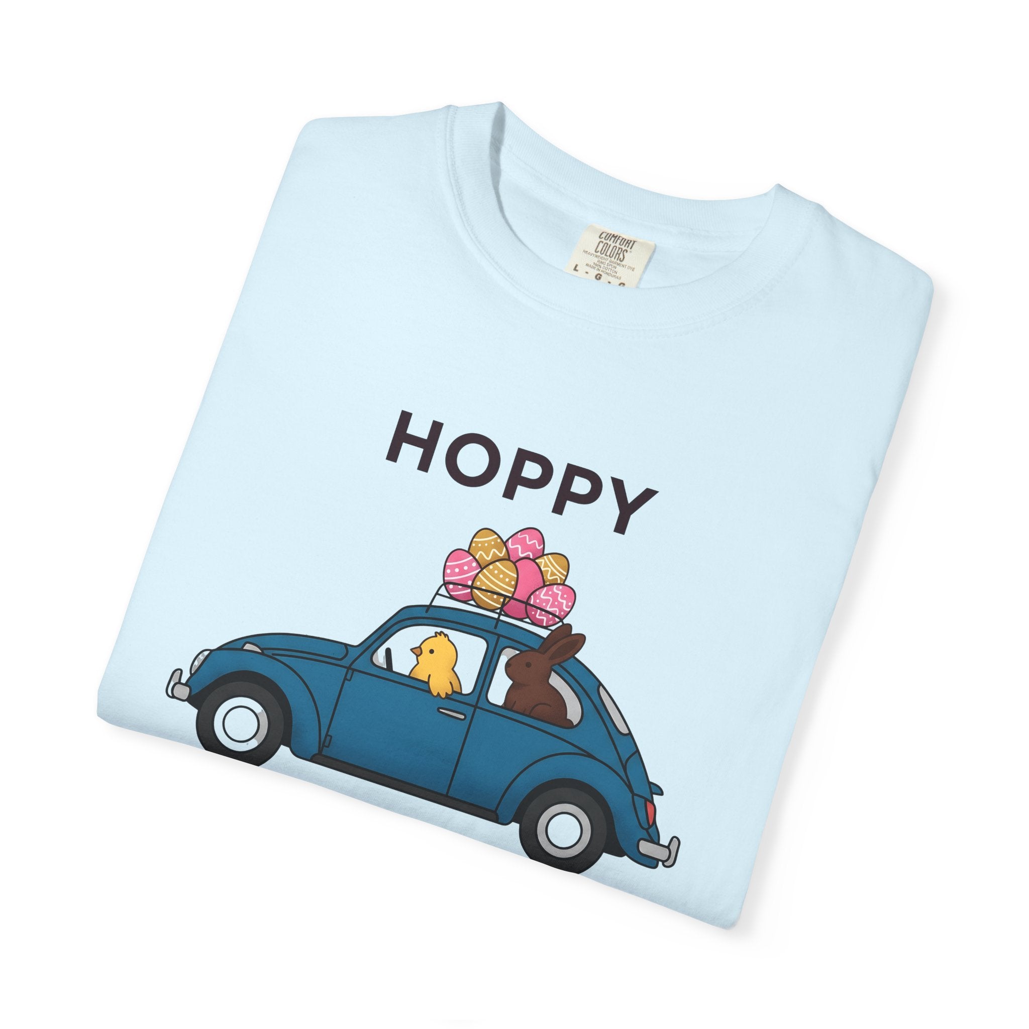 Hare Chick Car Shirt Easter Event Gift Women Line Art Tee Bunny T-Shirt Easter Fan Doodle Tshirt Party Graphic Illustration Egg Decorations