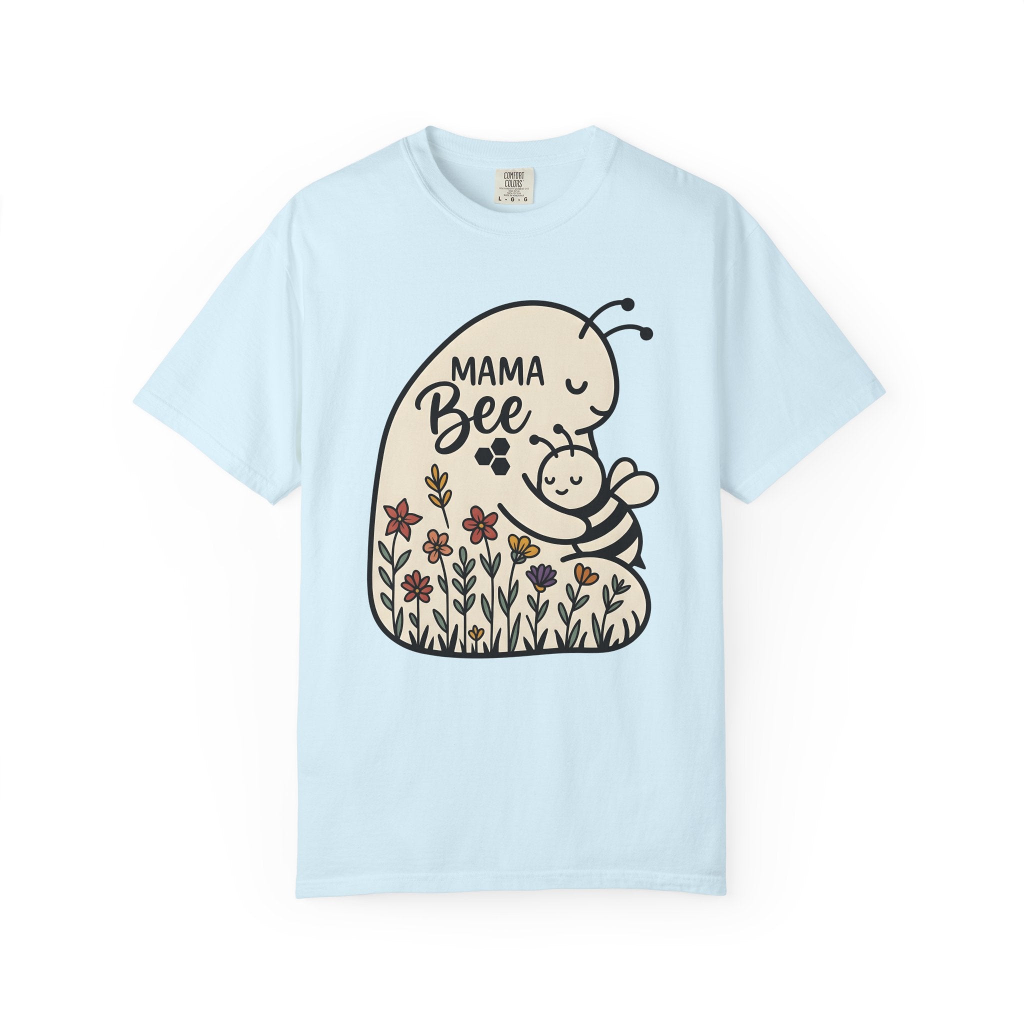 Bee Cuddle Shirt Animals & Flowers Mother Gift Women Adorable Tee Honeybee T-Shirt Wildlife Fan Cute Tshirt Mom Graphic Sketch Meadow