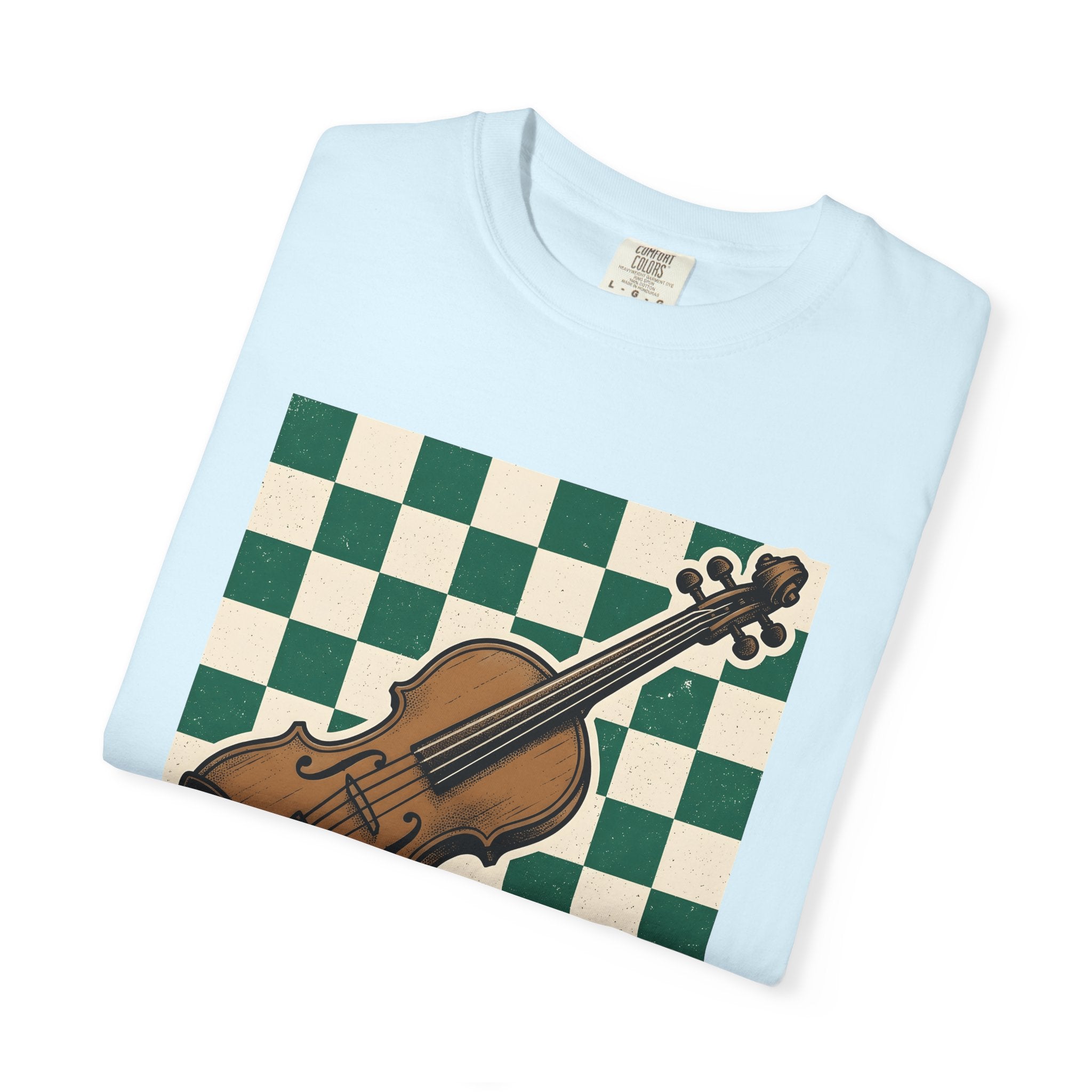 Fiddle Illustration Shirt St Patrick's Day Instruments Gift Women Rustic Tee Violin T-Shirt Irish Fan Folk Tshirt Music Graphic Classic