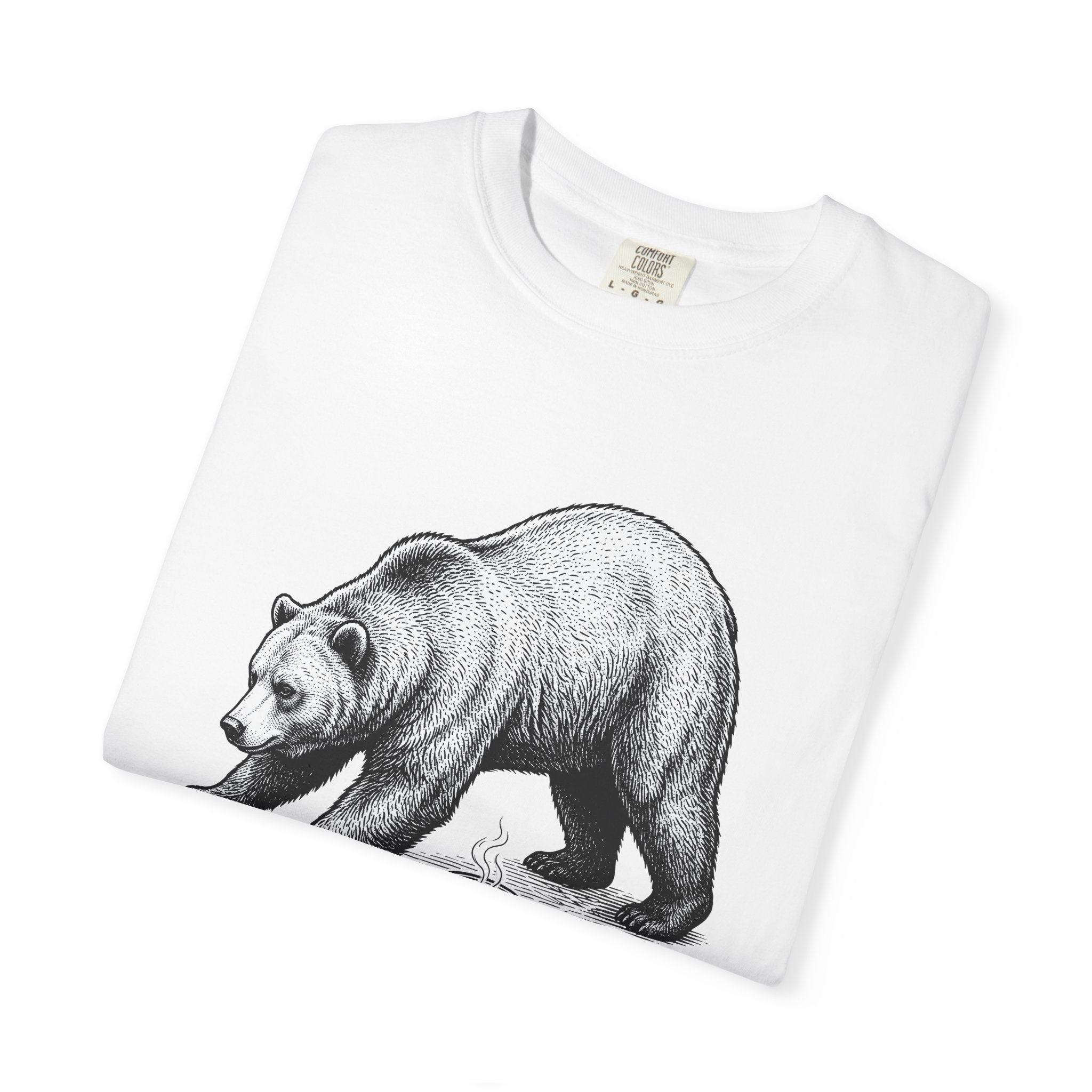 Bear Latte Shirt Coffee Outdoors Gift Women Sketch Tee Latte Art T-Shirt Coffee Fan Coffee Art Tshirt Adventure Graphic Retro Cup Tshirt