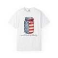 Flag Mason Jar Shirt 4th Of July Freedom Gift Women Gouache Tee Mason Jar T-Shirt Independence Day Enthusiast Watercolor Tshirt Liberty