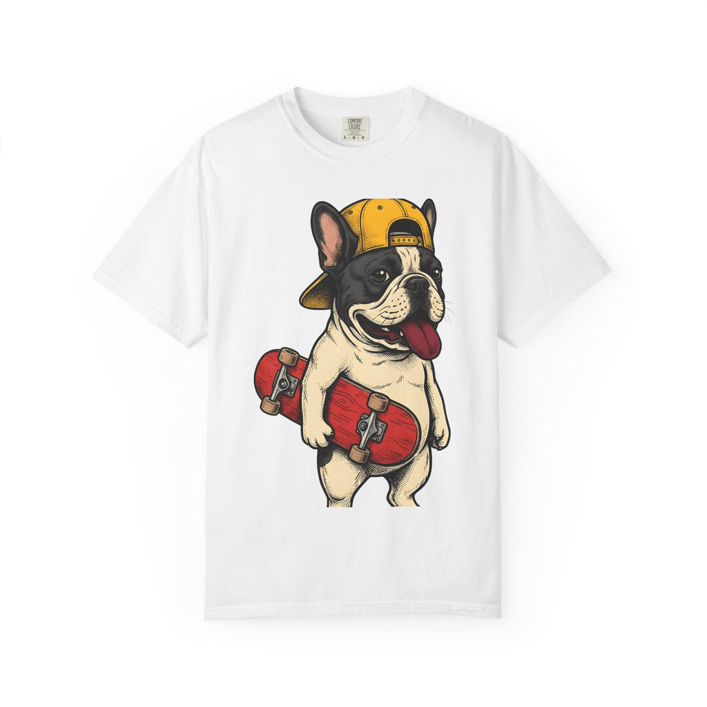 French Bulldog Shirt Dog Sports Gift Women Cartoon Tee Bulldog T-Shirt Dog Fan Toon Tshirt Action Graphic Vintage Skateboard Tshirt
