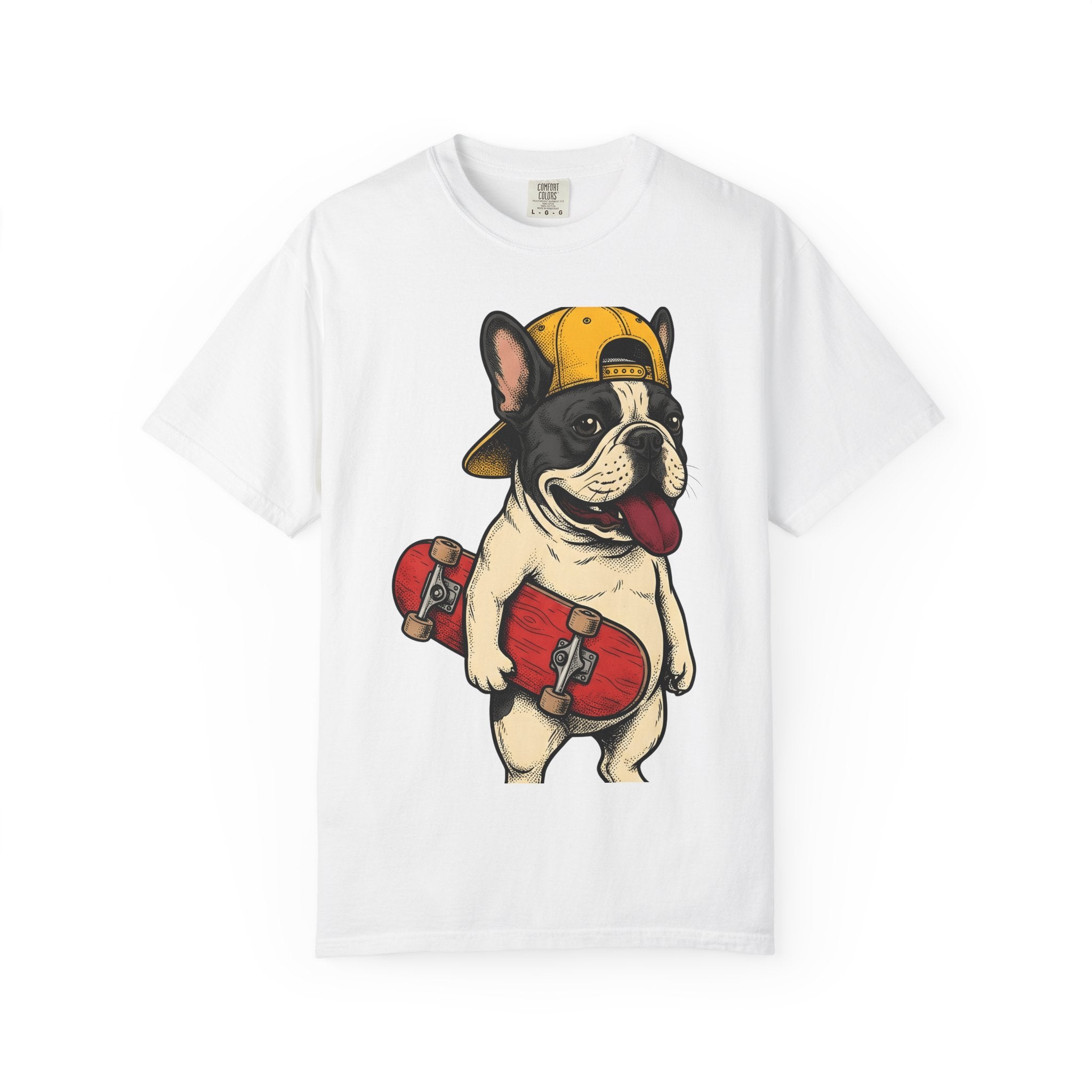 French Bulldog Shirt Dog Sports Gift Women Cartoon Tee Bulldog T-Shirt Dog Fan Toon Tshirt Action Graphic Vintage Skateboard Tshirt