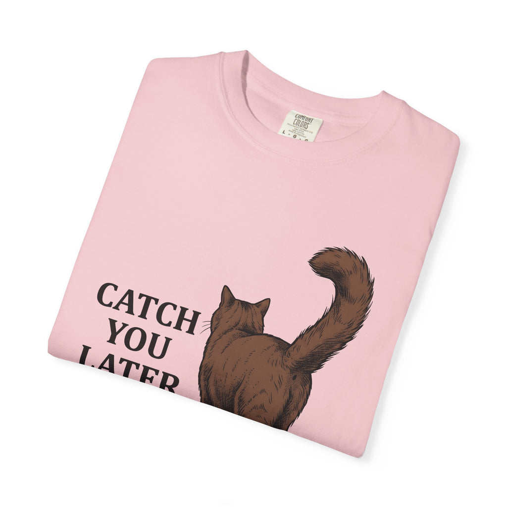Cat Image Shirt Cat Laugh Gift Women Cartoon Tee Kitten T-Shirt Cat Fan Feline Tshirt Humor Graphic Classic Tail Tshirt