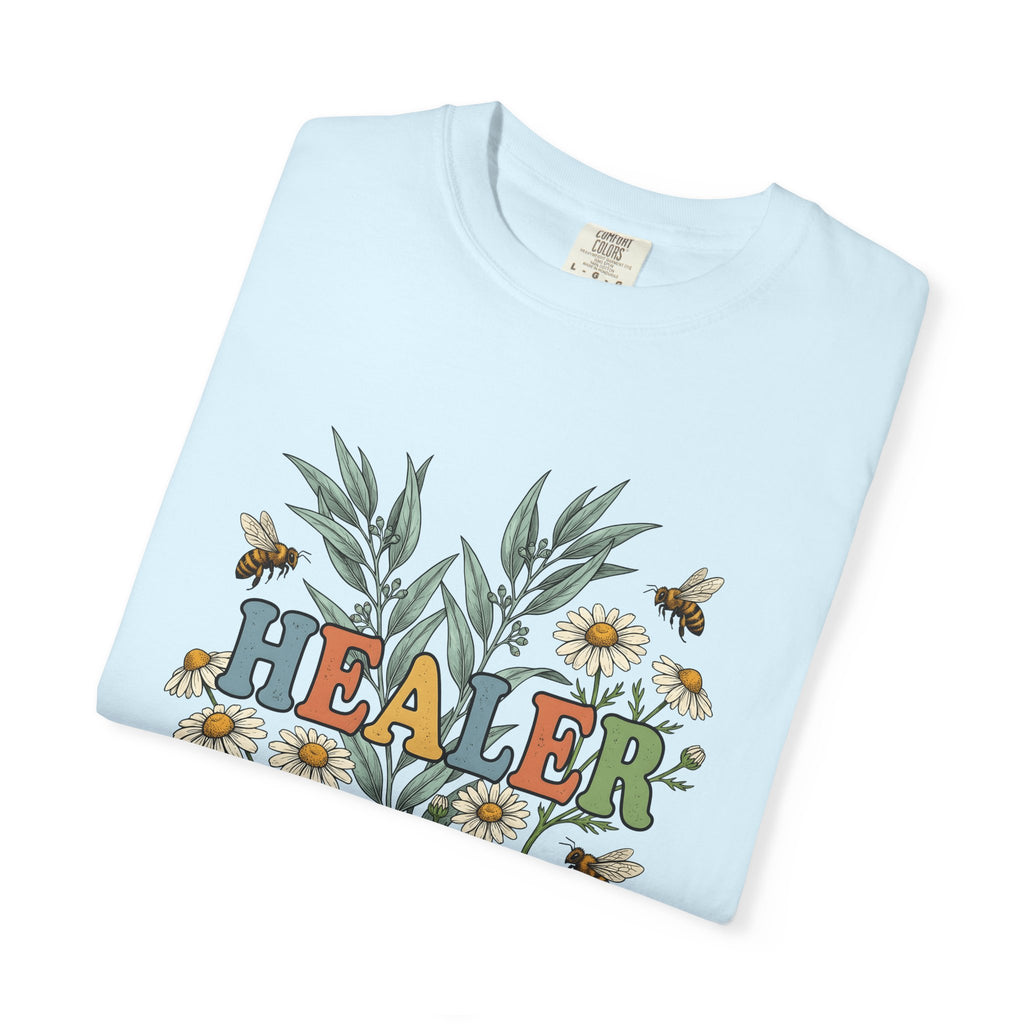 Wildflower Blossoms Bees Shirt Nurses Fitness Gift Women Line Art Tee Wildflowers T-Shirt Nurse Enthusiast Illustration Design Classic