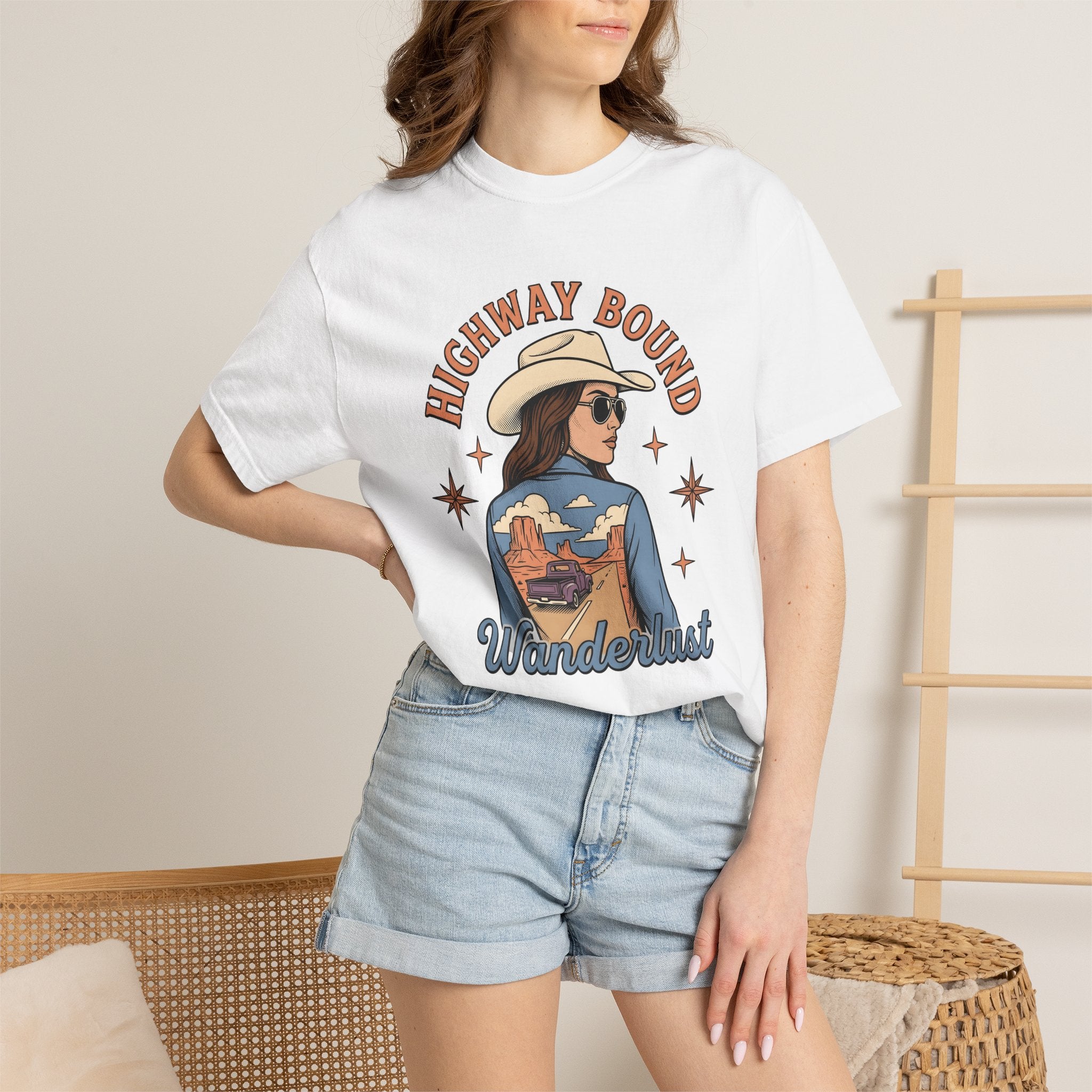 Cowgirl Graphic Shirt Cowgirl Adventure Gift Women Vintage Tee Western T-Shirt Cowboy Fan Retro Tshirt Explorer Graphic Retro Desert Truck