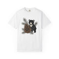 Bear Pinecone Shirt Animals Forest Gift Women Block Print Tee Teddy Bear T-Shirt Wildlife Fan Ursa Tshirt Woods Graphic Antique Pine Needle