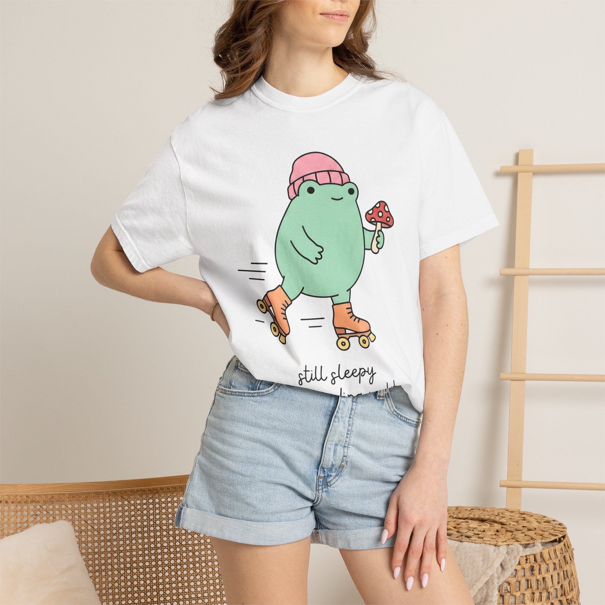 Frog Roller Blades Shirt Funny Classic Gift Women Chibi Tee Toad T-Shirt Humor Fan Cute Tshirt Retro Graphic Clean Fungi Tshirt