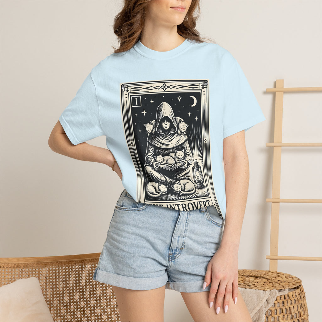 Hooded Character Cats Shirt Cat Quiet Gift Women Divination Tee Kitty Cat T-Shirt Cat Fan Occult Tshirt Silent Graphic Antique Lamp Tshirt