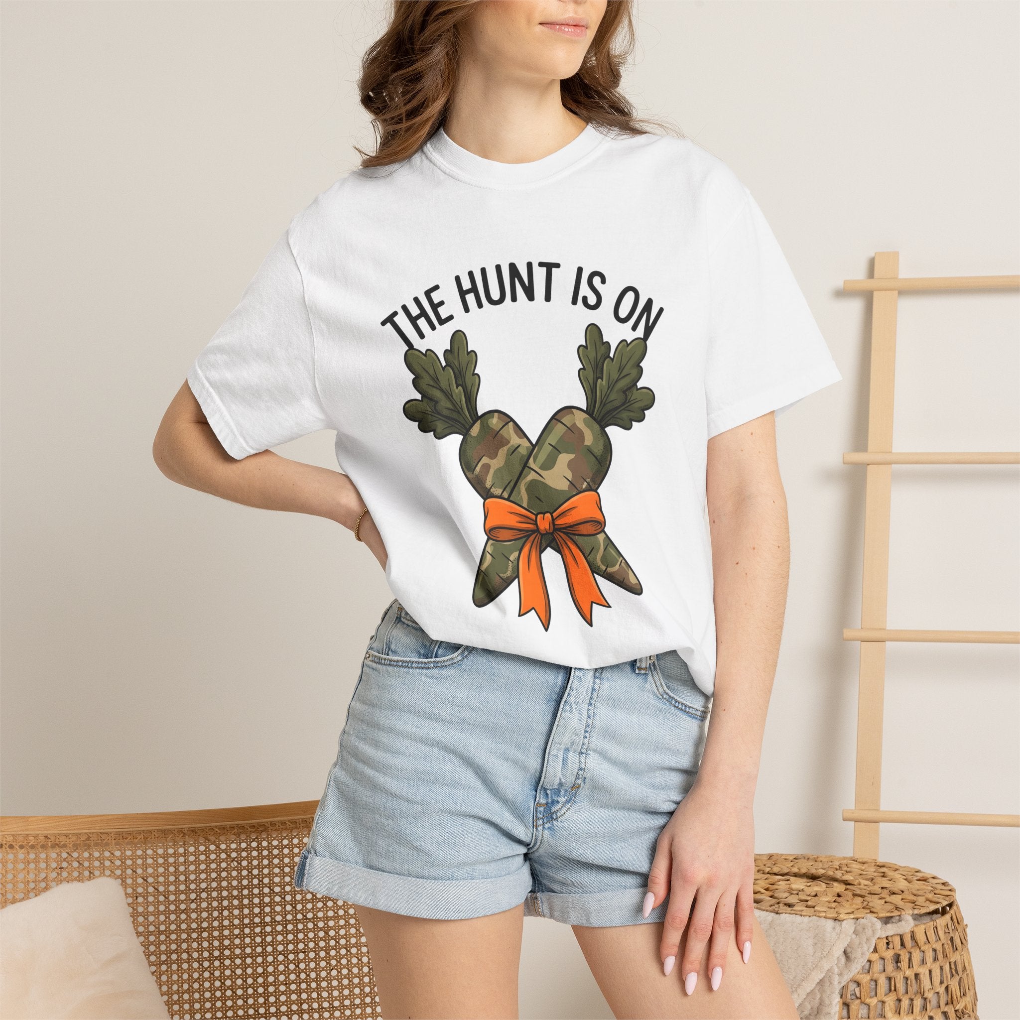 Camo Carrots Shirt Easter Survival Gift Women Animated Tee Carrot T-Shirt Easter Fan Cartoon Tshirt Wilderness Graphic Hand Drawn Carrot Bow