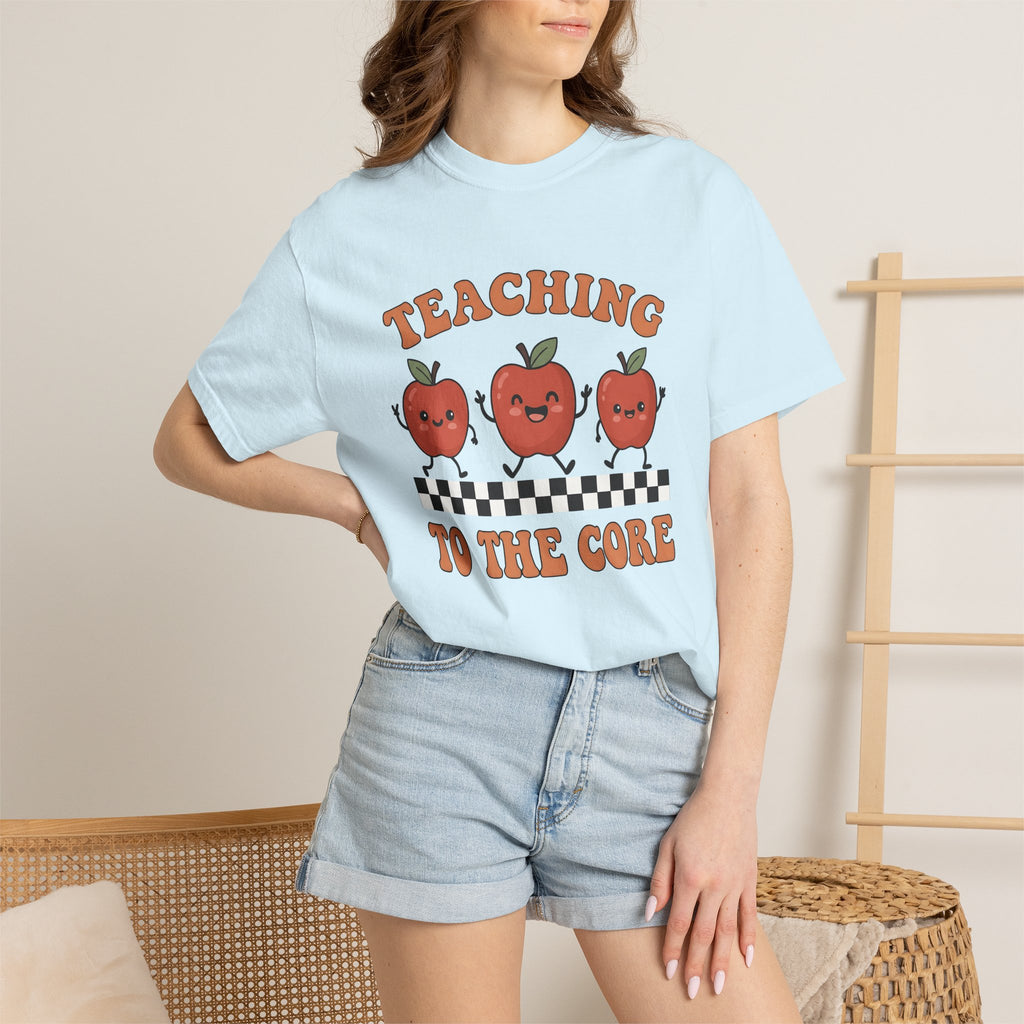 Cheerful Apples Shirt Teacher Thanks Gift Women Sweet Tee Apples T-Shirt Educator Enthusiast Cute Tshirt Appreciation Graphic Old School