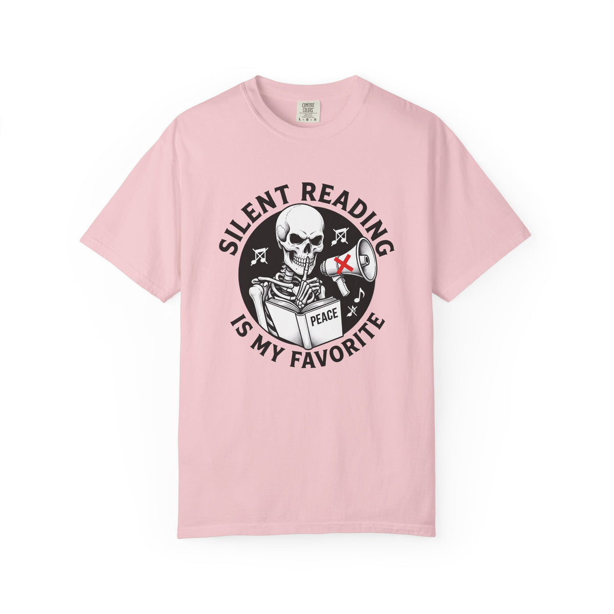 Skull Reading Book Ink T-Shirt – Dark Bookish Teacher Literacy, Unisex Graphic Tee