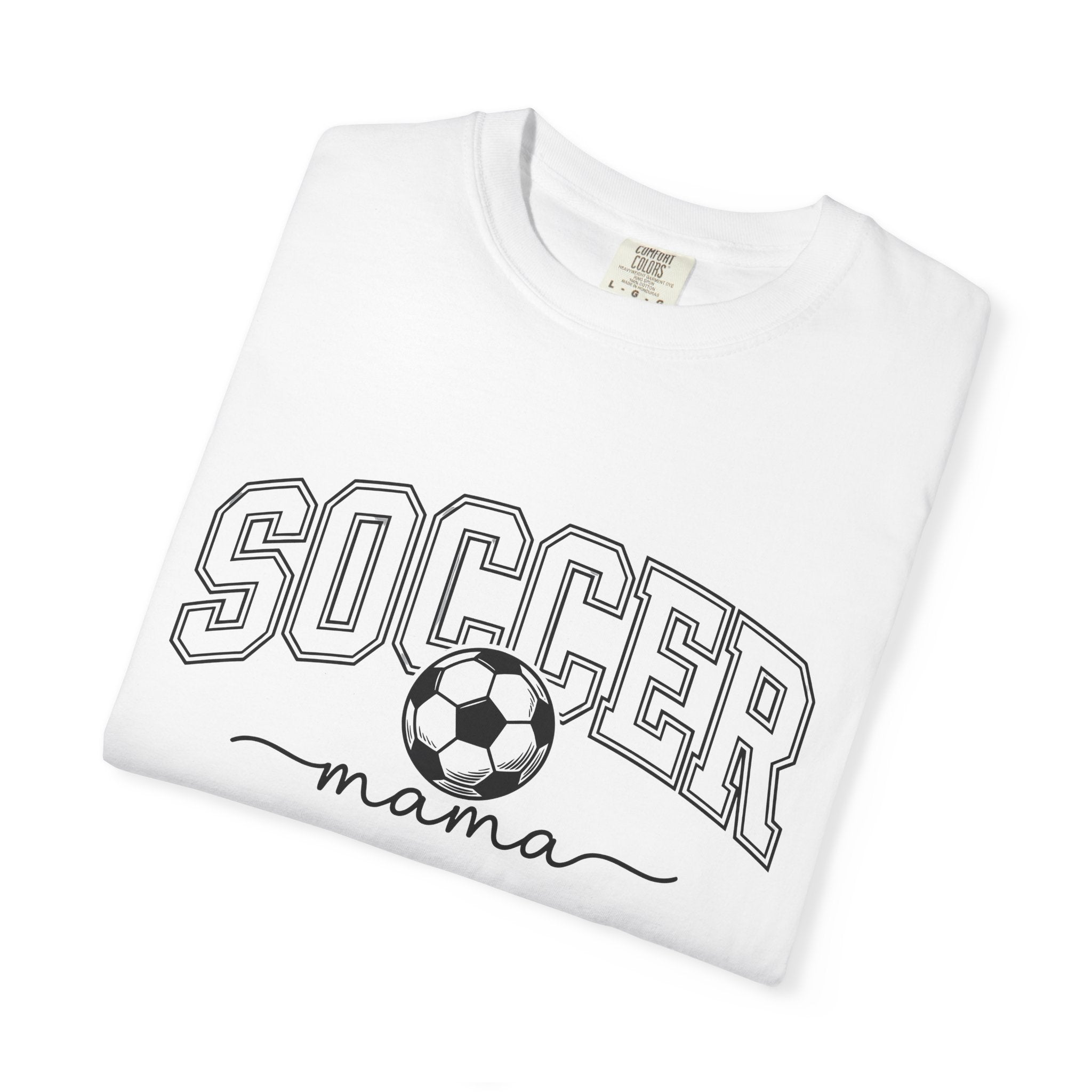 Soccer Ball Shirt Moms Sports Gift Women Varsity Tee Football T-Shirt Mom Fan Athletic Tshirt Sports Graphic Minimal Script Font Tshirt
