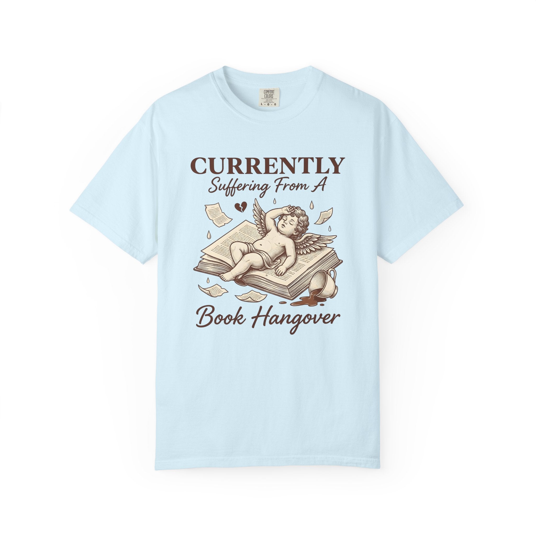 Cupid Book Shirt Valentine Reading Gift Women Vintage Tee Love Book T-Shirt Valentine Fan Romance Tshirt Book Illustration Hand Drawn Heart