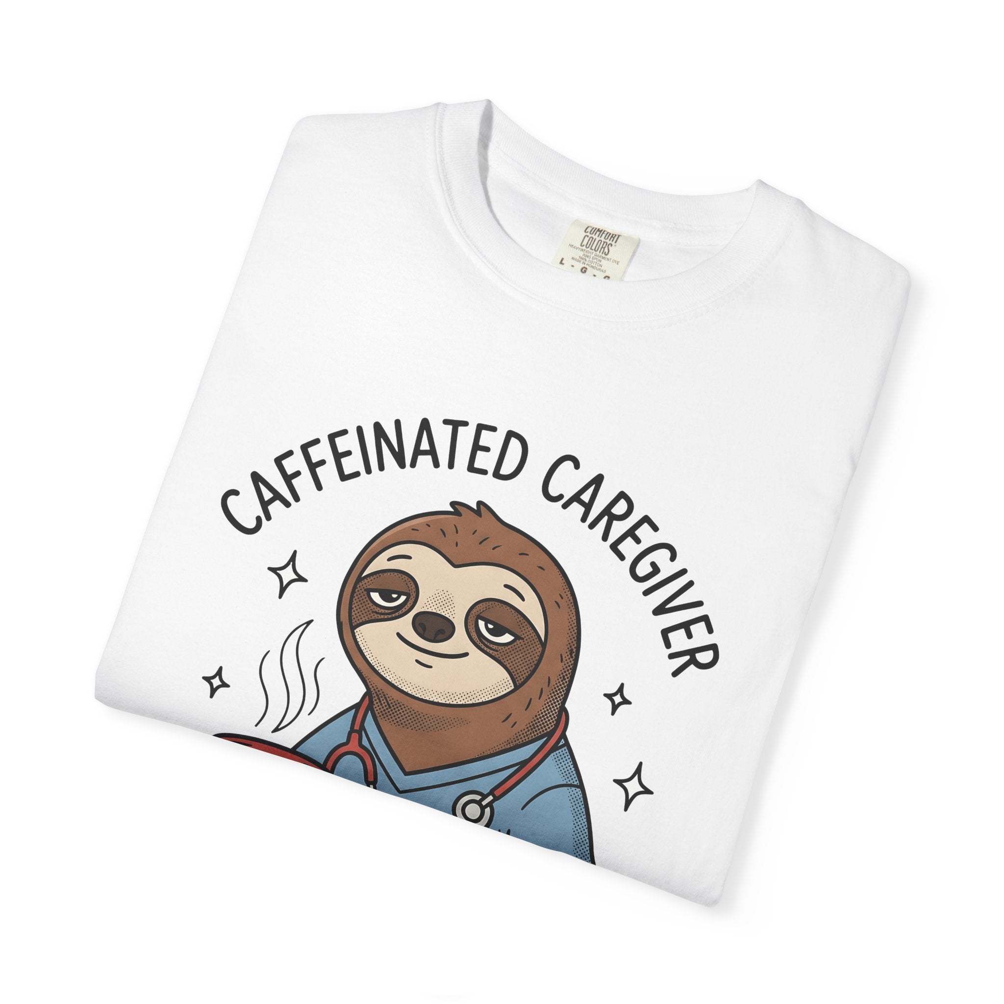 Sloth Nurse Shirt Nurses Latte Gift Women Illustration Tee Sloth T-Shirt Nurse Enthusiast Coffee Tshirt Caffè Graphic Line Art Coffee Cup