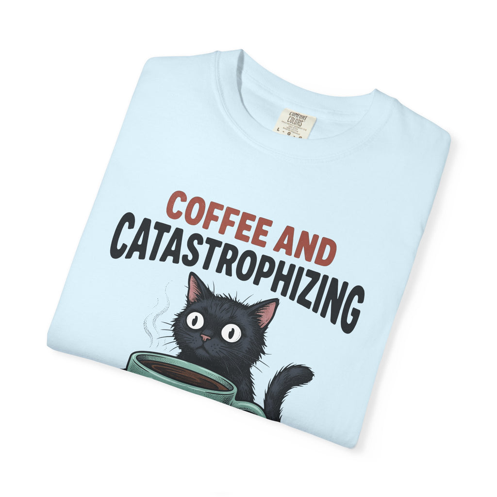 Black Cat Coffee Shirt Cat Espresso Gift Women Cartoon Tee Coffee T-Shirt Cat Fan Comic Tshirt Coffee Graphic Retro Coffee Mug Tshirt