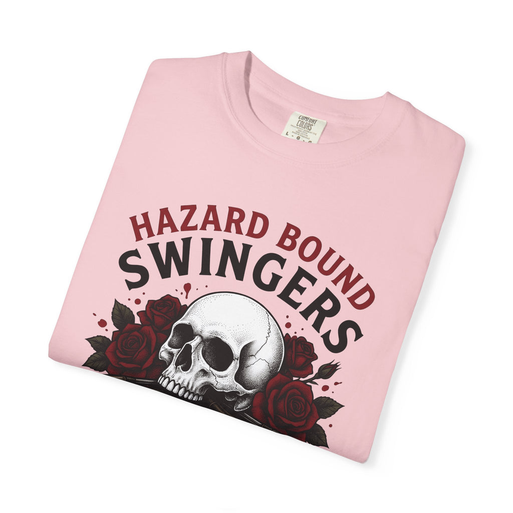 Skull Rose Golf Clubs Shirt Golf Fun Gift Women Illustrative Tee Golf Clubs T-Shirt Golfer Enthusiast Graphic Design Funny Graphic Old