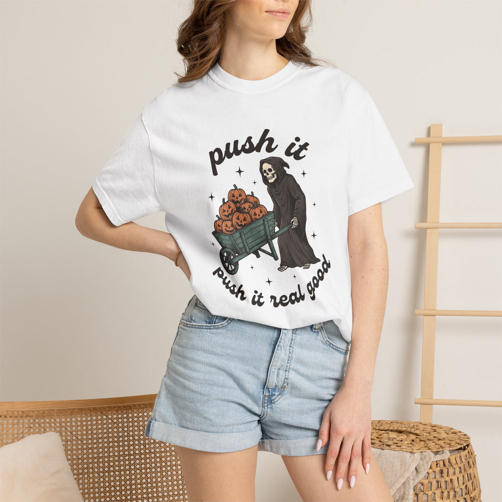 Grim Reaper Shirt Halloween Spooky Gift Women Vintage Tee Reaper T-Shirt Horror Fan Death Tshirt Creepy Graphic Hand Drawn Pumpkins Tshirt