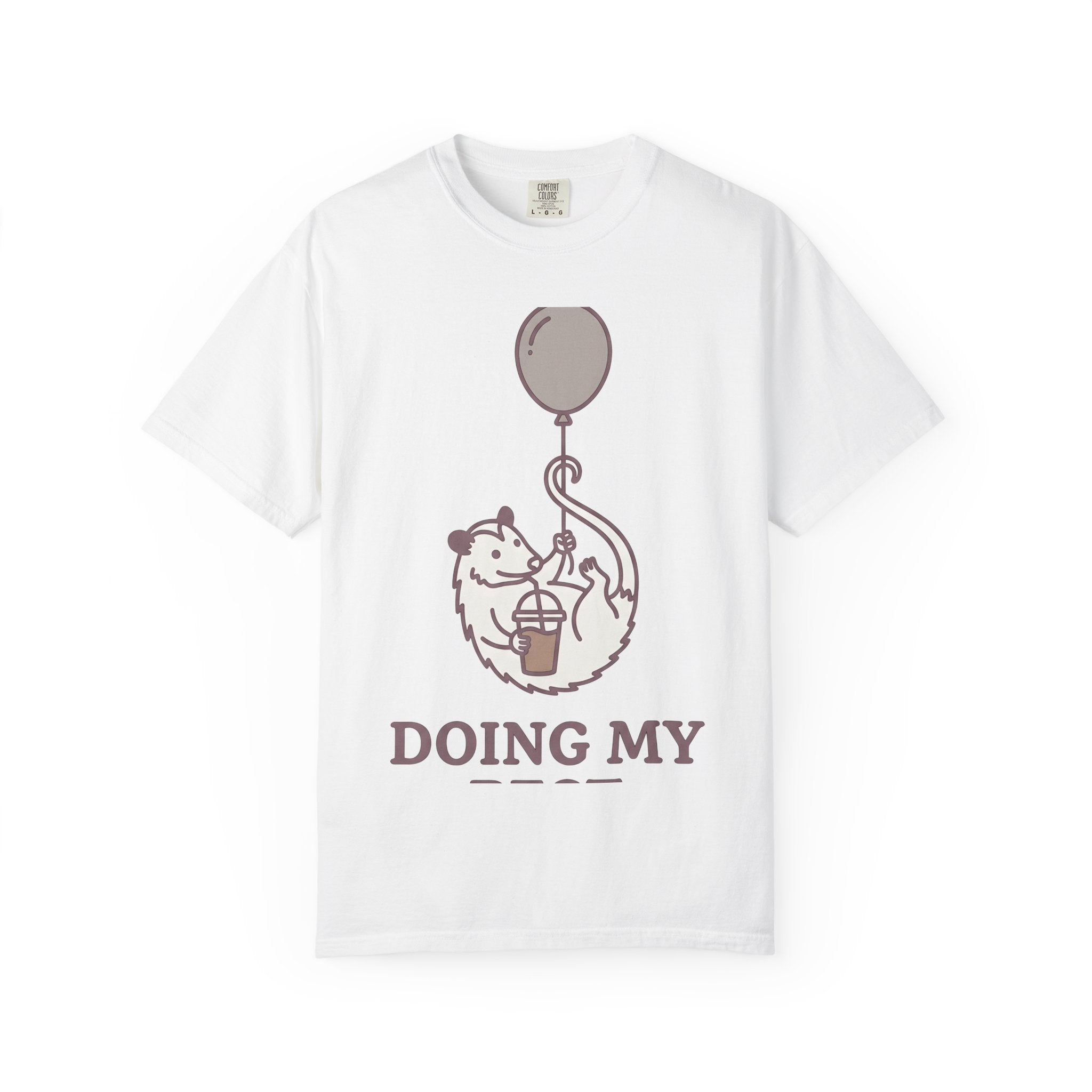 Possum Balloon Shirt Funny Animal Gift Women Cute Tee Opossum T-Shirt Humor Fan Cartoon Graphic Tshirt Minimalist Coffee Cup Tshirt