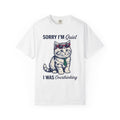 Feline Sunglasses Shirt Funny Wildlife Gift Women Cartoon Tee Cat Glasses T-Shirt Humor Fan Comic Tshirt Animal Graphic Doodle Necktie