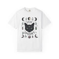 Mystical Cat Shirt Boho Chic Esoteric Gift Women Bohemian Tee Cat T-Shirt Hippie Fan Tribal Tshirt Occult Graphic Line Art Quartz Tshirt
