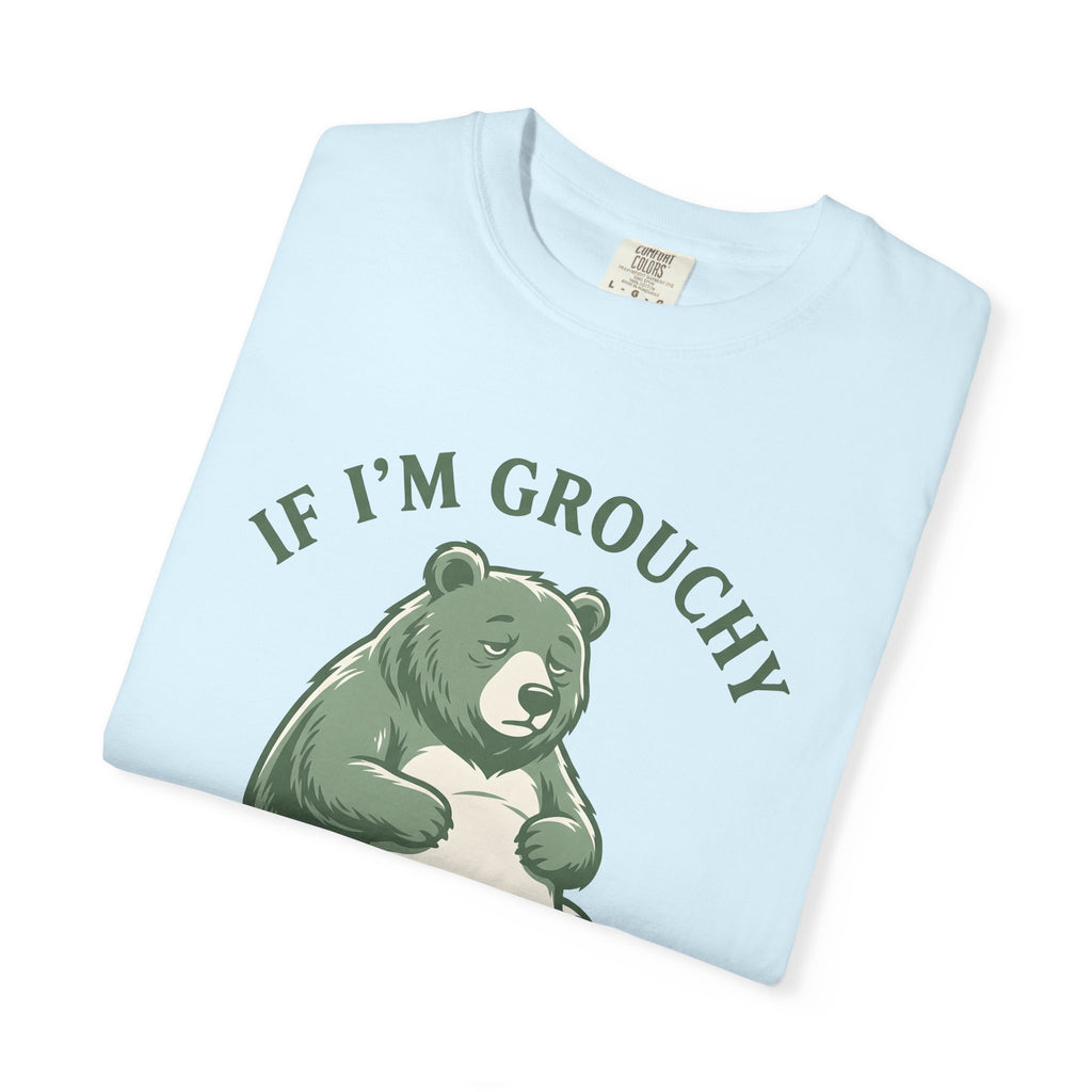 Grumpy Bear Shirt Funny Animal Gift Women Cartoon Tee Teddy Bear T-Shirt Humor Fan Comic Tshirt Wildlife Graphic Vintage Sofa Tshirt