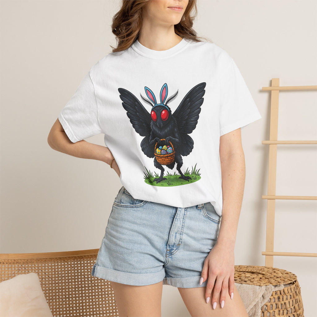 Mothman Costume Shirt Easter Cryptid Gift Women Cartoon Tee Mothman Costume T-Shirt Easter Fan Cryptid Graphic Tshirt Retro Easter Basket