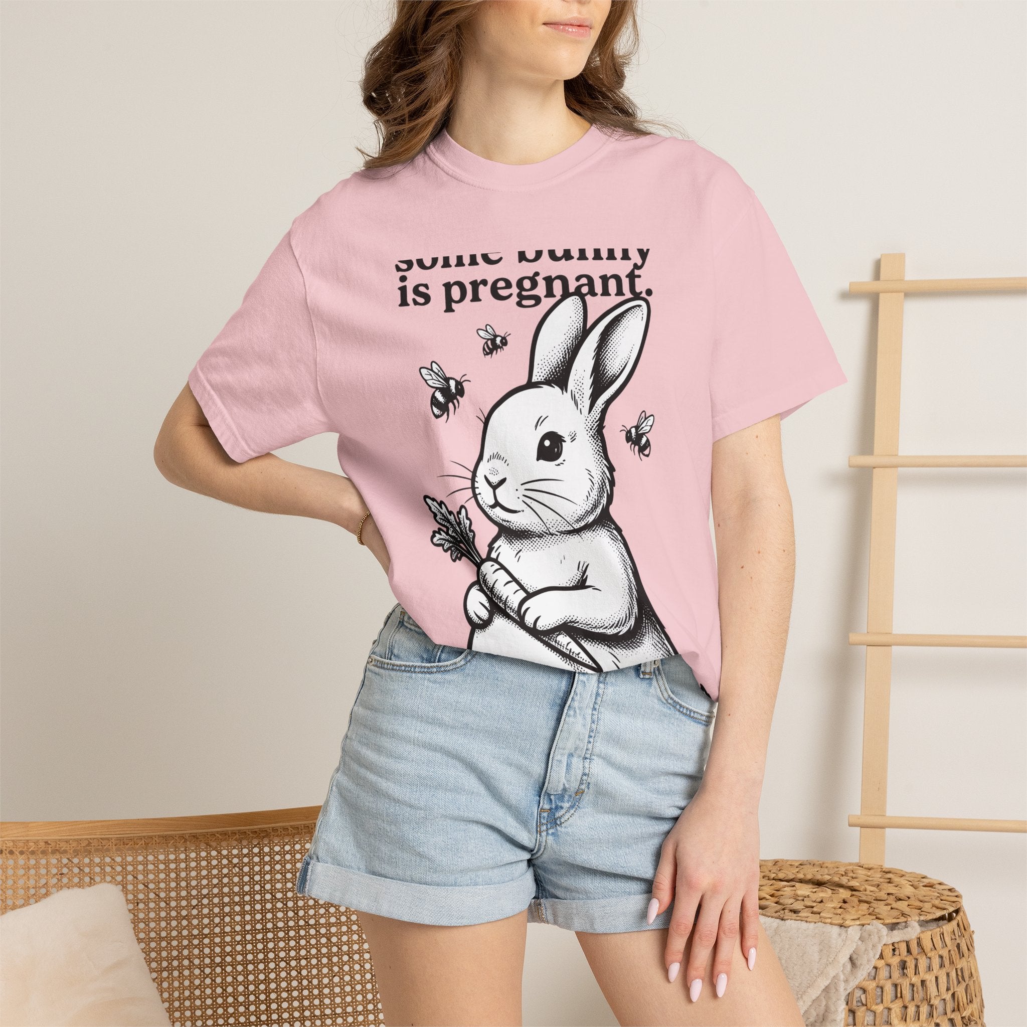 Expecting Rabbit Shirt Funny Wildlife Gift Women Sketch Tee Bunny T-Shirt Humor Fan Hare Graphic Retro Veggie Tshirt