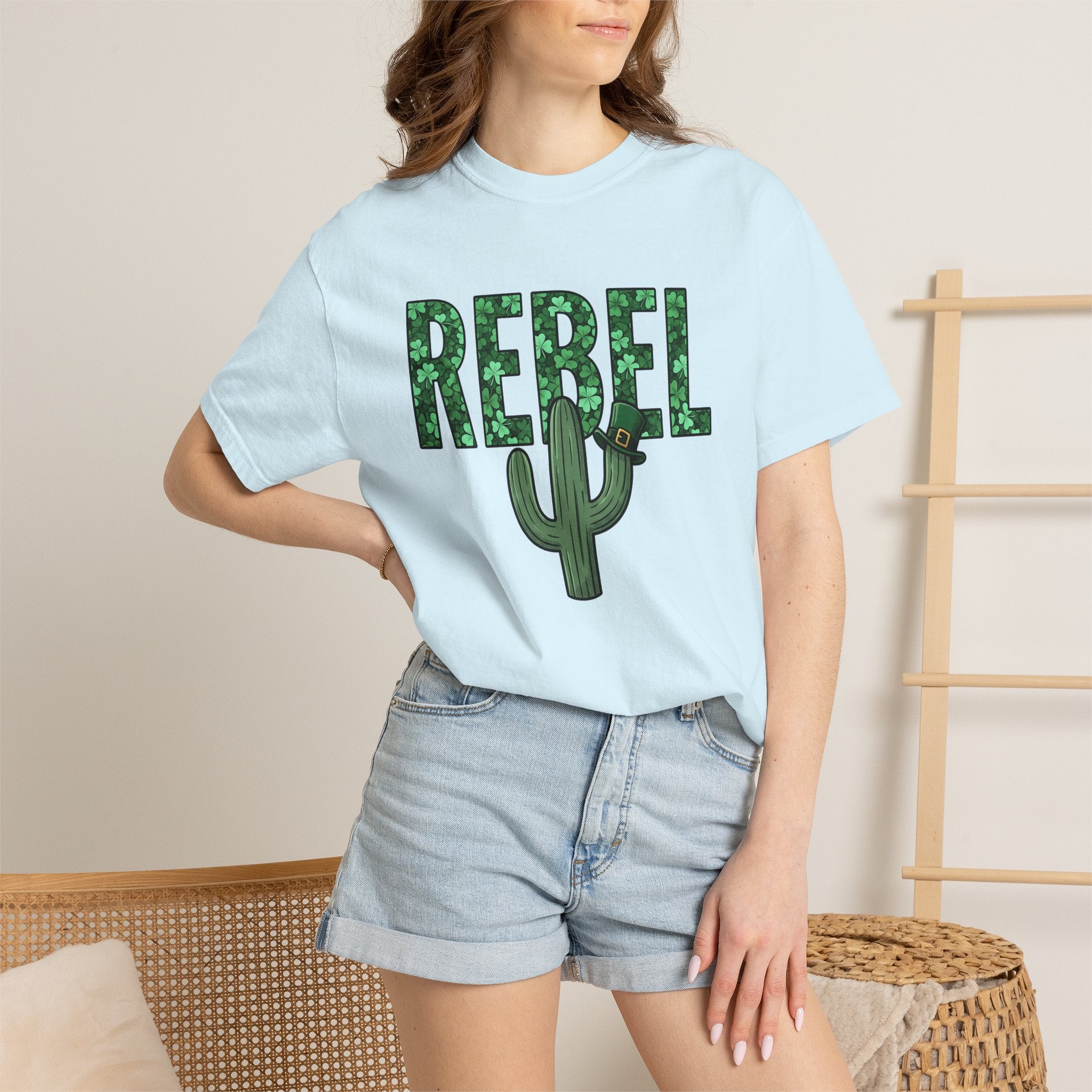 Cactus Illustration Shirt St Patrick's Day Joke Gift Women Modern Tee Succulent T-Shirt Shamrock Fan Retro Tshirt Pun Graphic Vintage Irish
