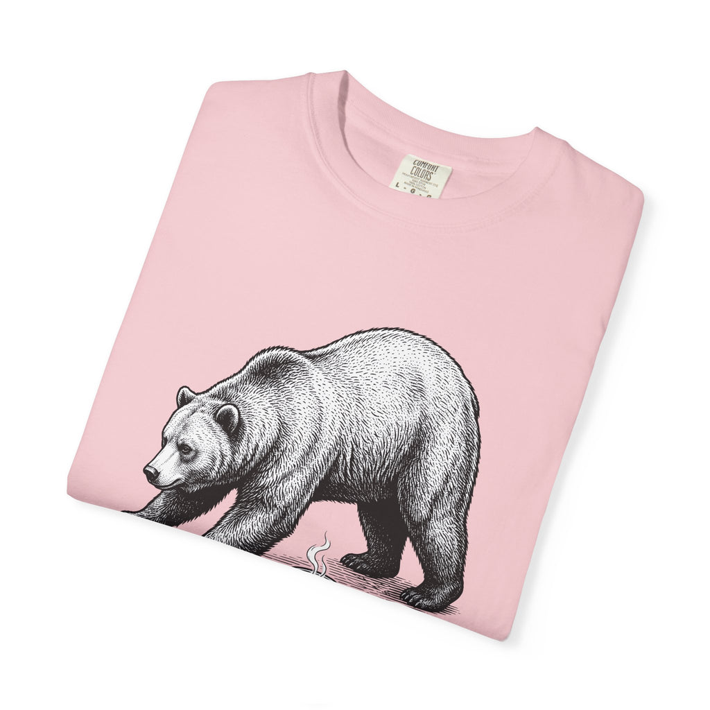 Bear Latte Shirt Coffee Outdoors Gift Women Sketch Tee Latte Art T-Shirt Coffee Fan Coffee Art Tshirt Adventure Graphic Retro Cup Tshirt
