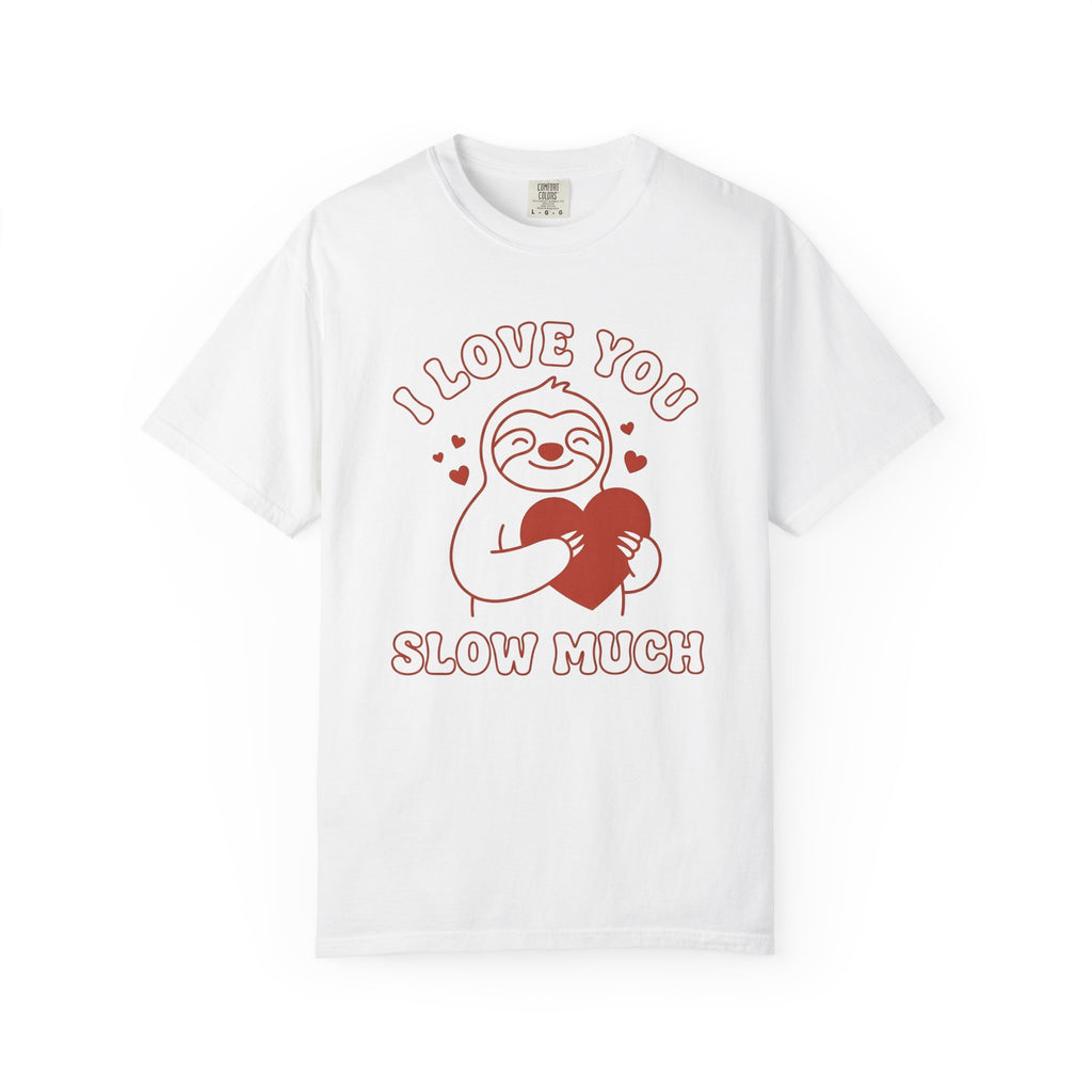 Sloth Heart Shirt St. Valentine's Day Animal Gift Women Cute Tee Heart T-Shirt Valentine Fan Adorable Tshirt Creature Graphic Minimalist