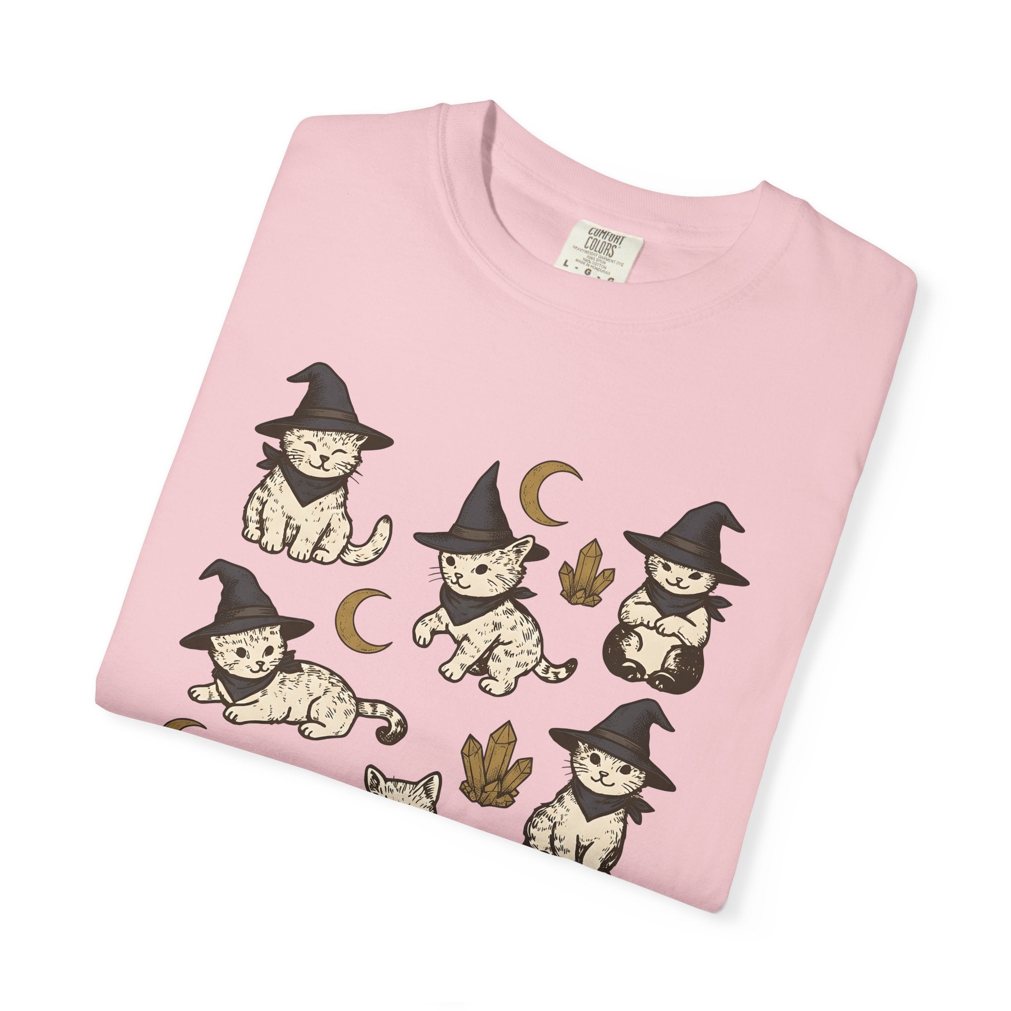 Magic Cat Shirt Cat Fall Gift Women Nostalgic Tee Kitten T-Shirt Cat Fan Feline Tshirt Autumn Graphic Doodle Lunar Tshirt