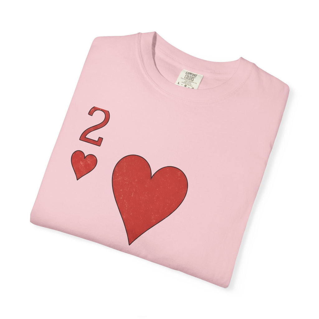 Heart Card Shirt Valentine's Day Love Gift Women Minimalist Tee Card T-Shirt Valentine Fan Simple Tshirt Romance Graphic Vintage Playing