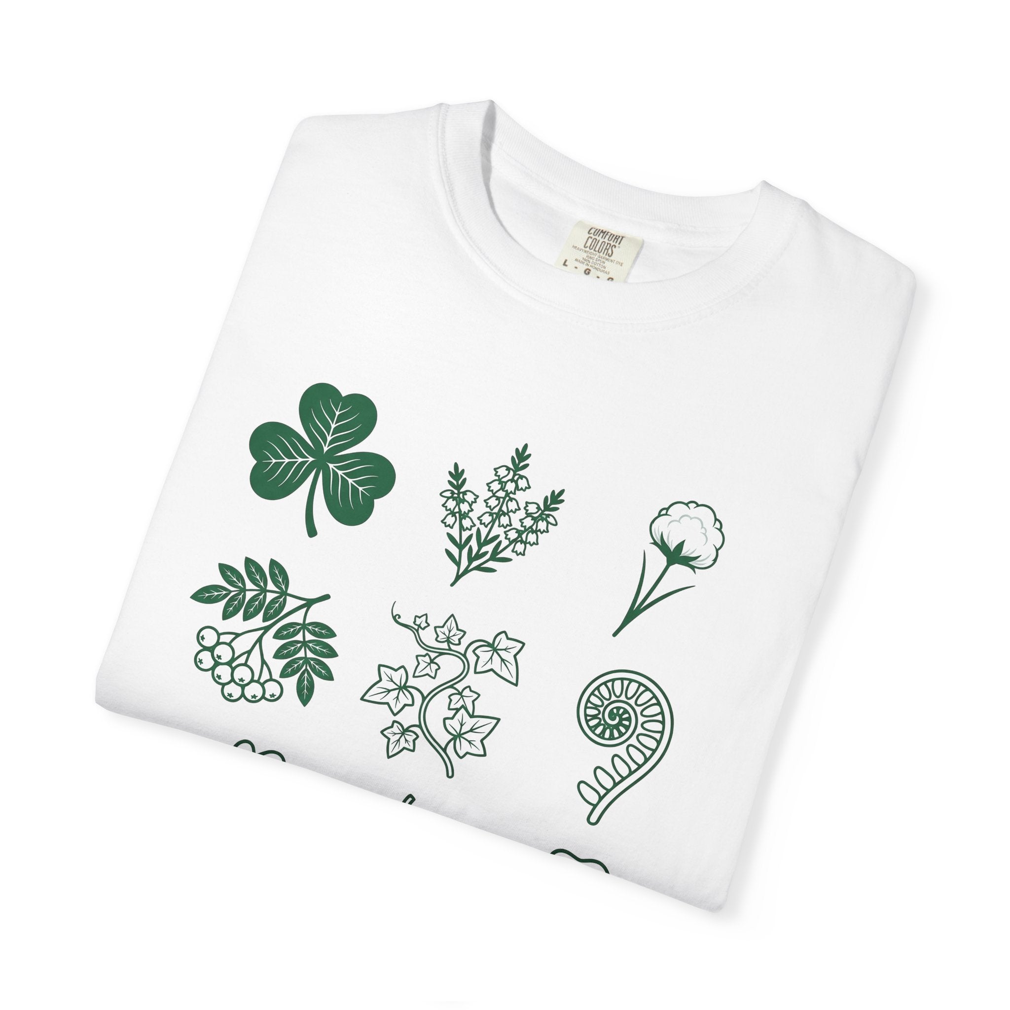 Clover Plants Shirt St. Patrick's Day Outdoors Gift Women Floral Art Tee Shamrock T-Shirt Luck Fan Botanical Tshirt Nature Graphic Simple