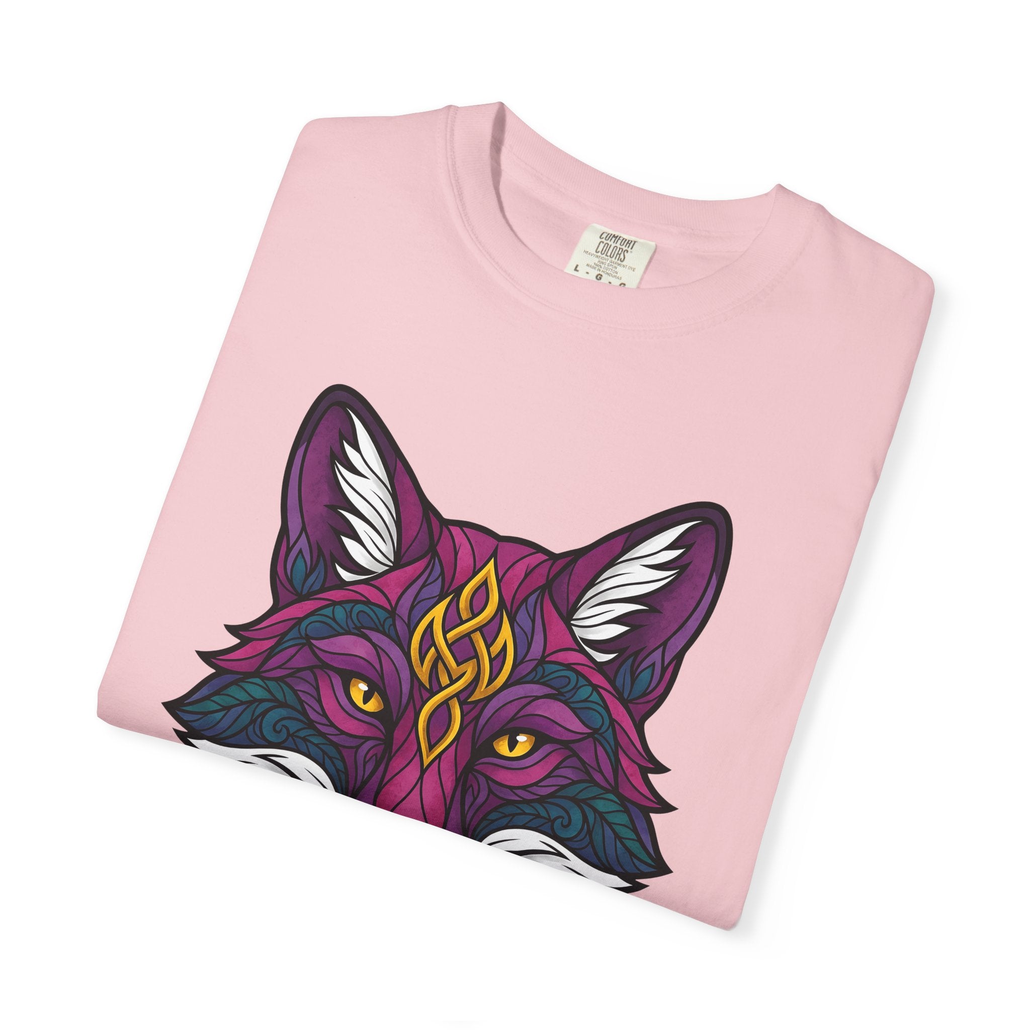 Fox Face Shirt Animals Magic Gift Women Hippie Tee Fox T-Shirt Wildlife Fan Bohemian Tshirt Mystical Graphic Trippy Mandala Design Tshirt