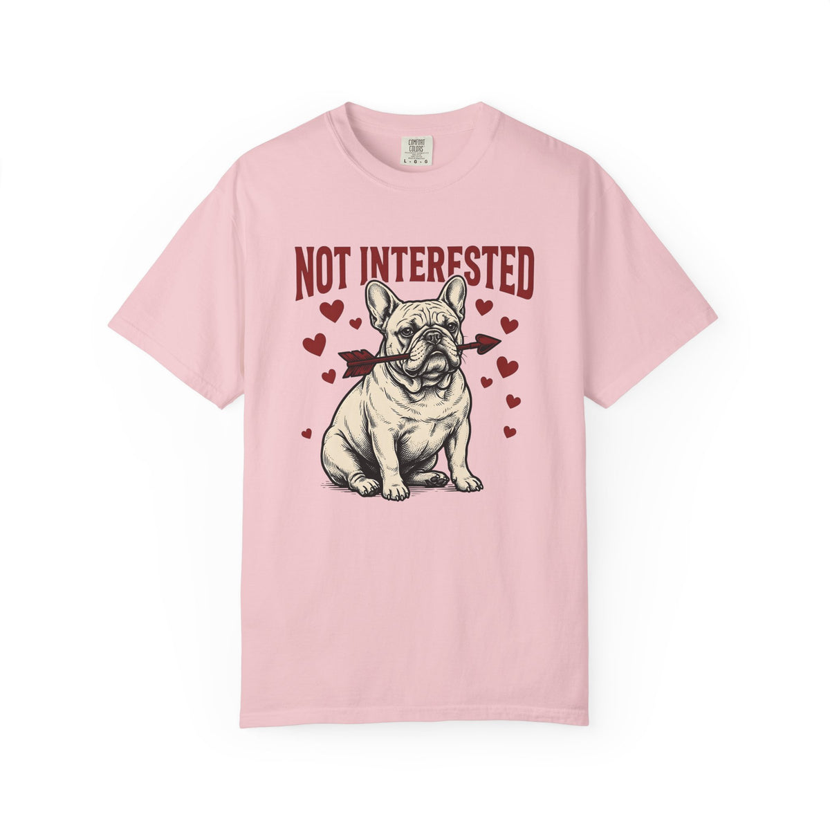French Bulldog Shirt St. Valentine's Day Animal Unisex Gift Old School Tee