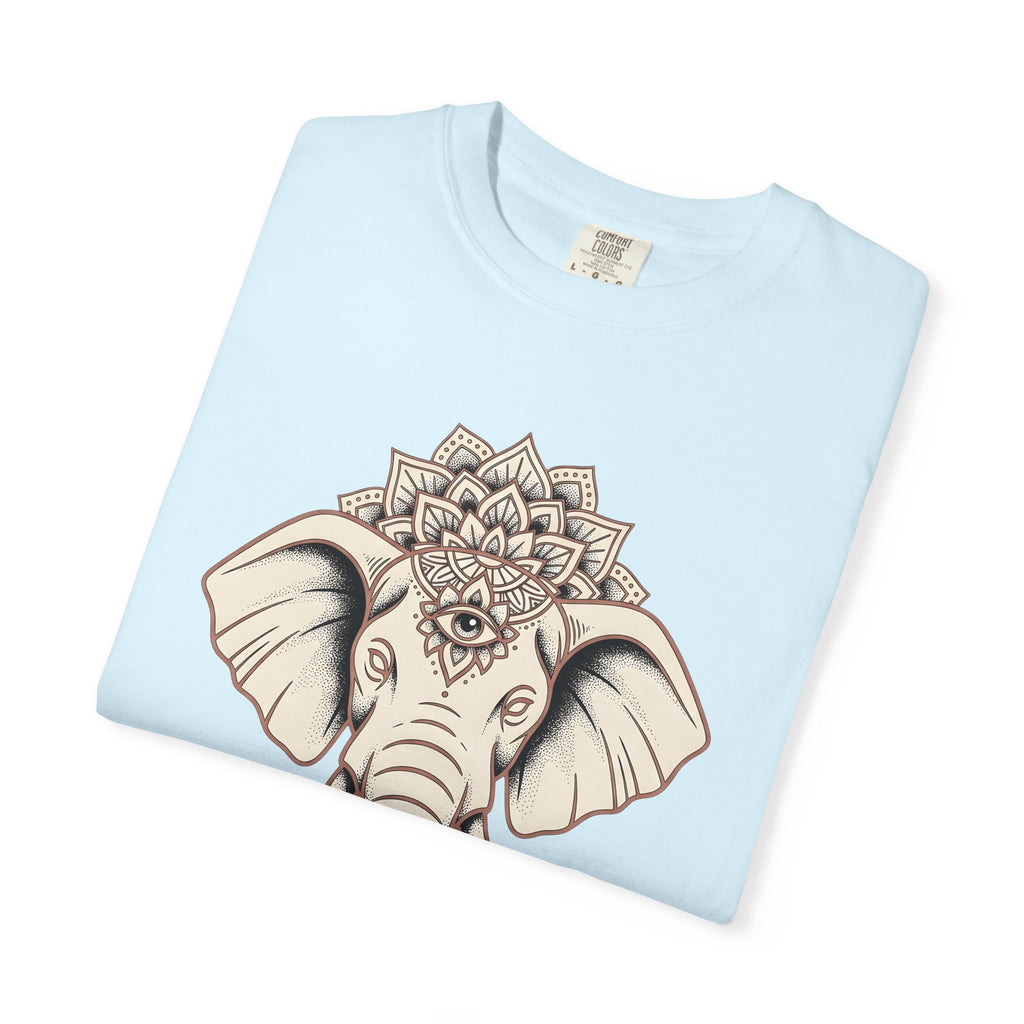 Elephant Mandala Shirt Boho Chic Yoga Gift Women Folk Tee Elephant T-Shirt Hippie Enthusiast Tribal Tshirt Meditation Graphic Sketch Sacred