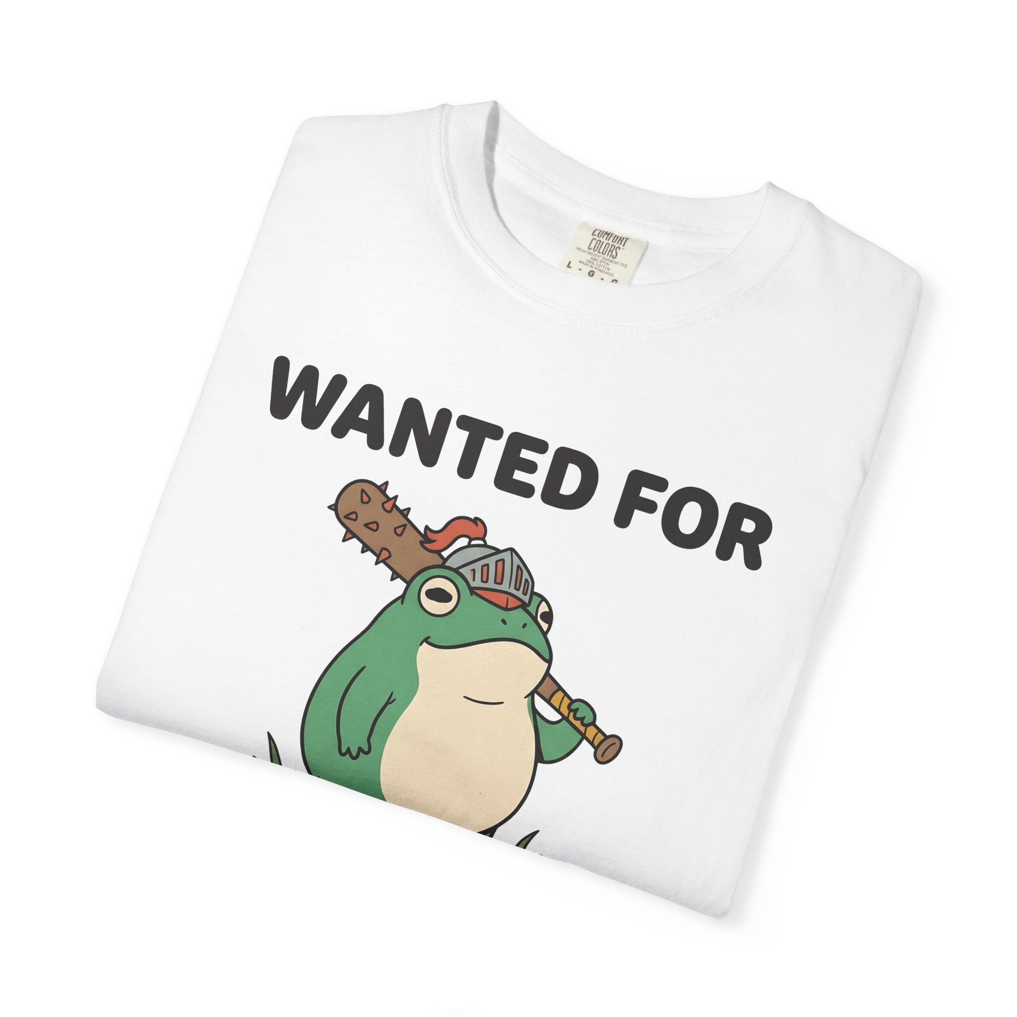 Amphibian Soldier Shirt Funny Critter Gift Women Graphic Tee Frog T-Shirt Humor Fan Illustrated Tshirt Creature Graphic Line Art Spiked