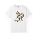 Fox Playing Croquet Shirt Sports Animal Gift Women Hand Drawn Tee Fox T-Shirt Athlete Fan Vixen Graphic Tshirt Vintage Mallet Tshirt