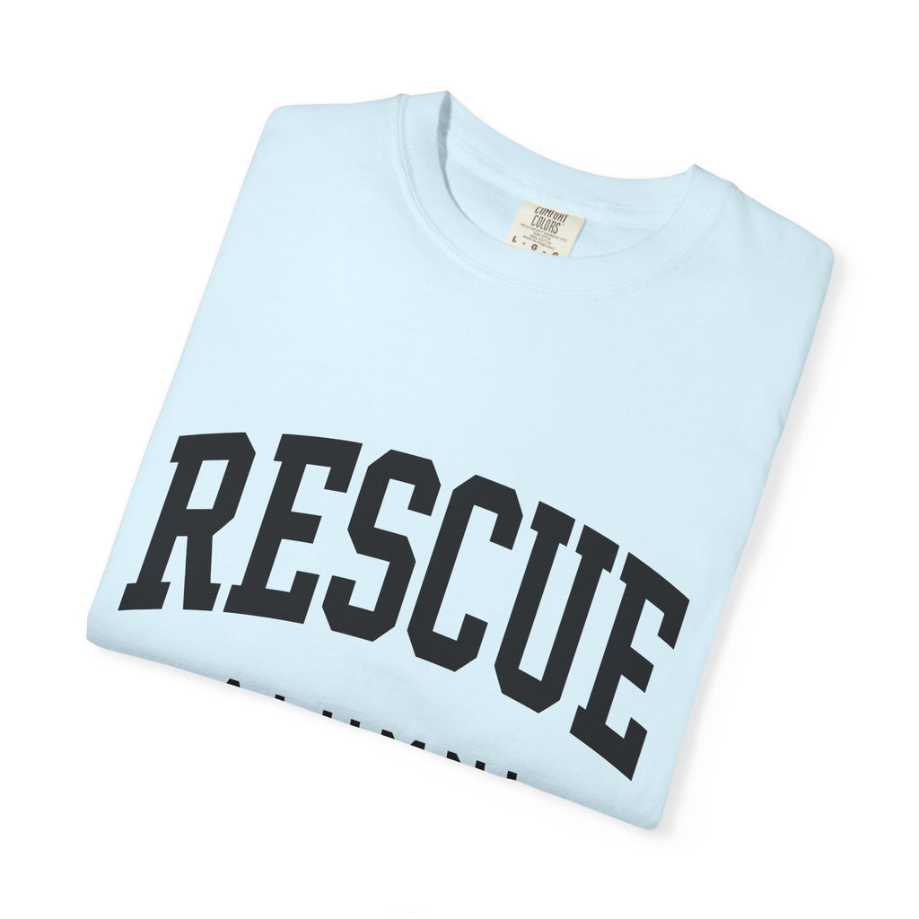 Shelter Dog Shirt Dog Foster Gift Women Heavy Tee Rescue Dog T-Shirt Dog Mom Fan Canine Rescue Graphic Tshirt Classic Rounded Text Tshirt