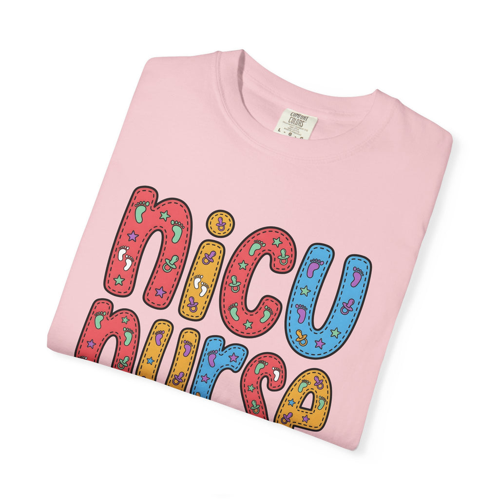 Baby Footprint Initials Shirt Nurse Clinic Gift Women Joyful Tee Baby Letters T-Shirt Rn Fan Baby Monogram Tshirt Medical Graphic Line Art