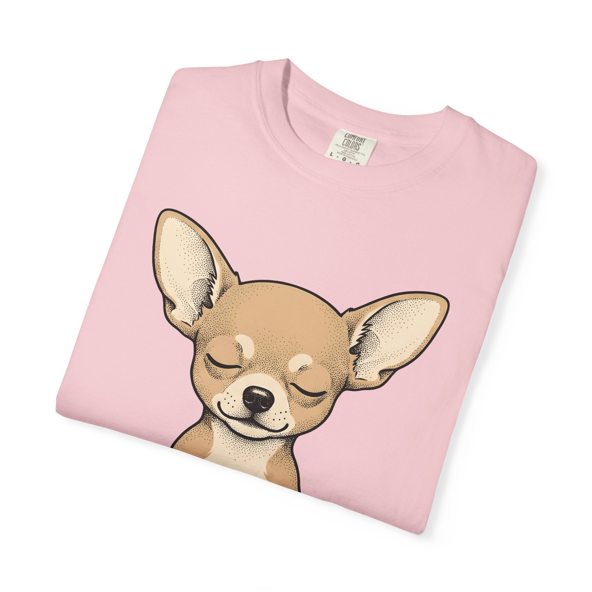 Chihuahua Stretching Shirt Dog Relaxation Gift Women Animated Tee Puppy T-Shirt Dog Fan Cartoon Tshirt Calm Graphic Doodle Seated Pose