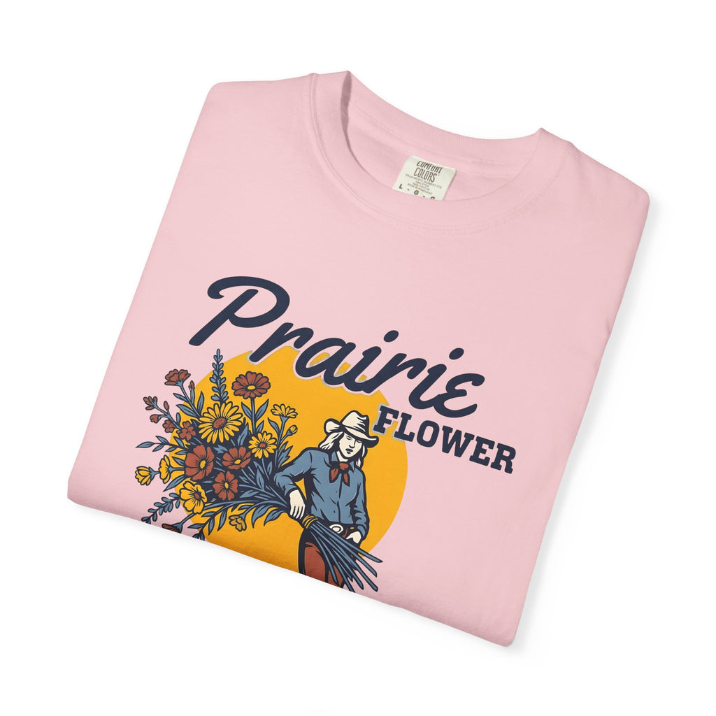 Cowgirl Flowers Shirt Cowgirl Ranch Gift Women Vintage Tee Wildflowers T-Shirt Cowgirl Fan Retro Tshirt Farm Graphic Classic Wildflower